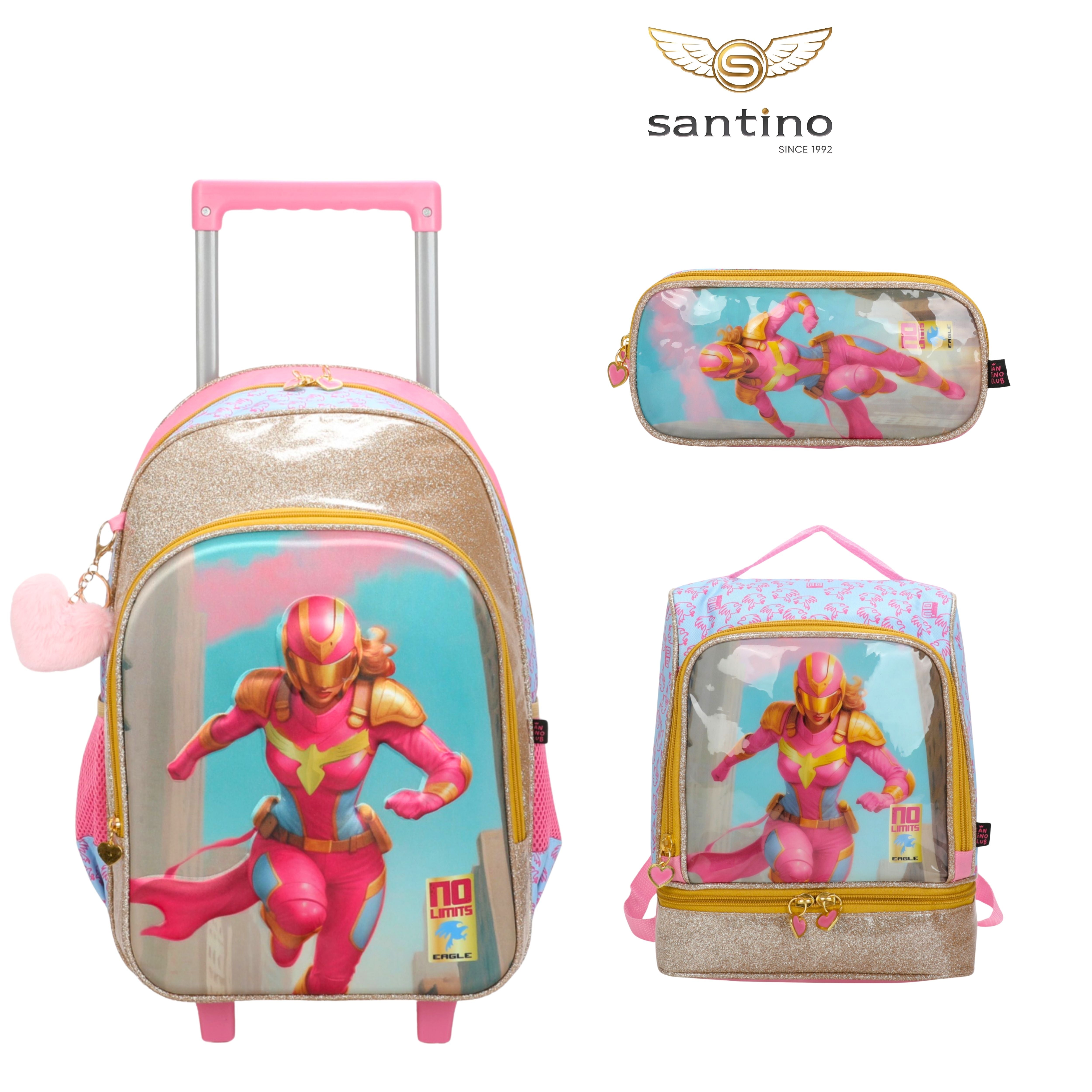 Kit Infantil No Limits GirlHero by Santino Poliéster PINK NLK12U47