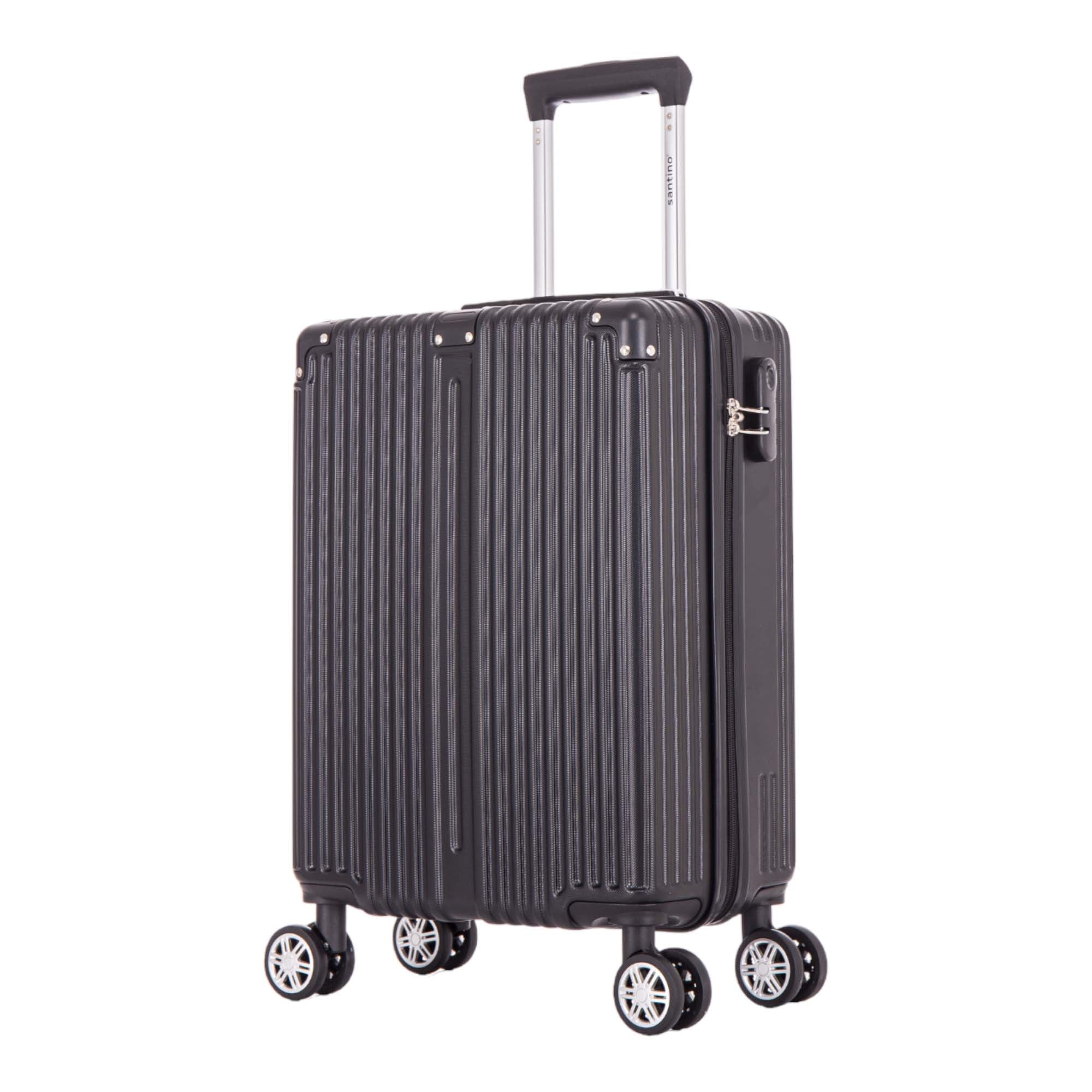 Santino AMZV204P Dublin Rigid Carry-On Suitcase with 4 Double Wheels