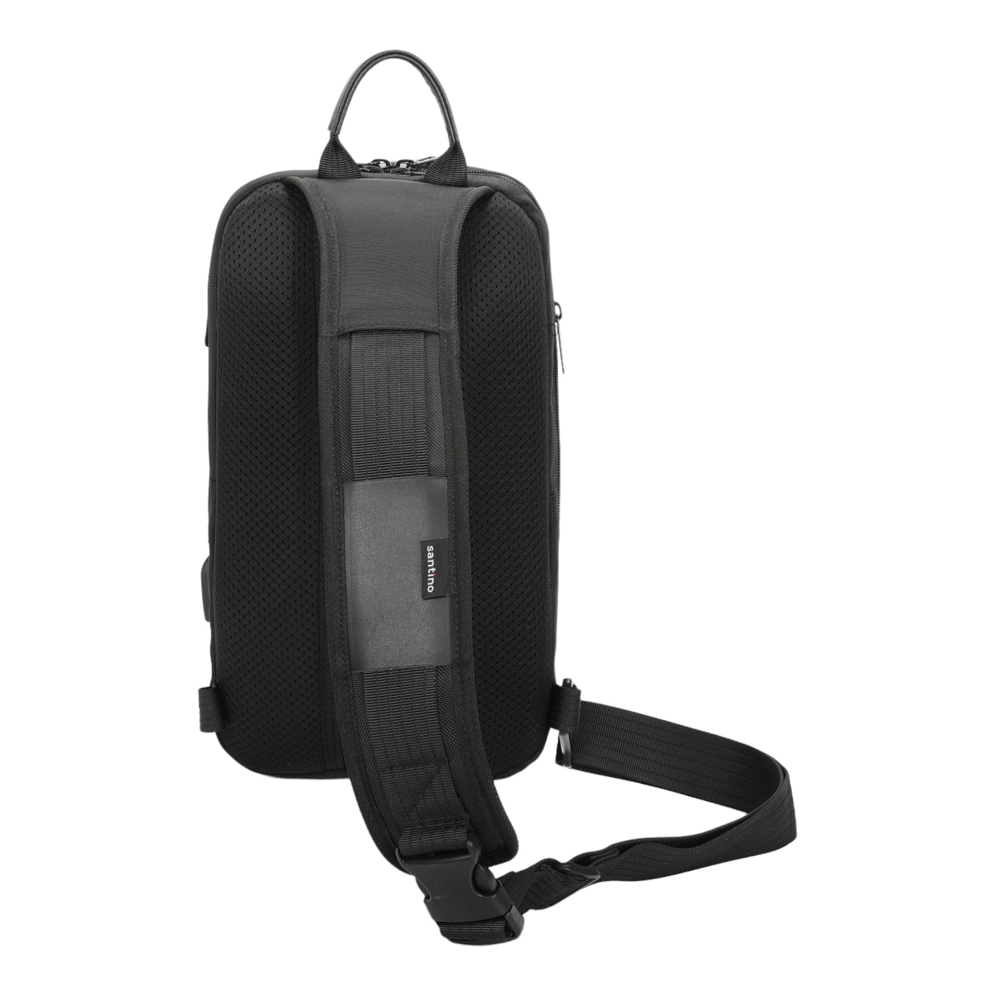 Quinn by Santino Oxford Black Crossbody Backpack SAN275U