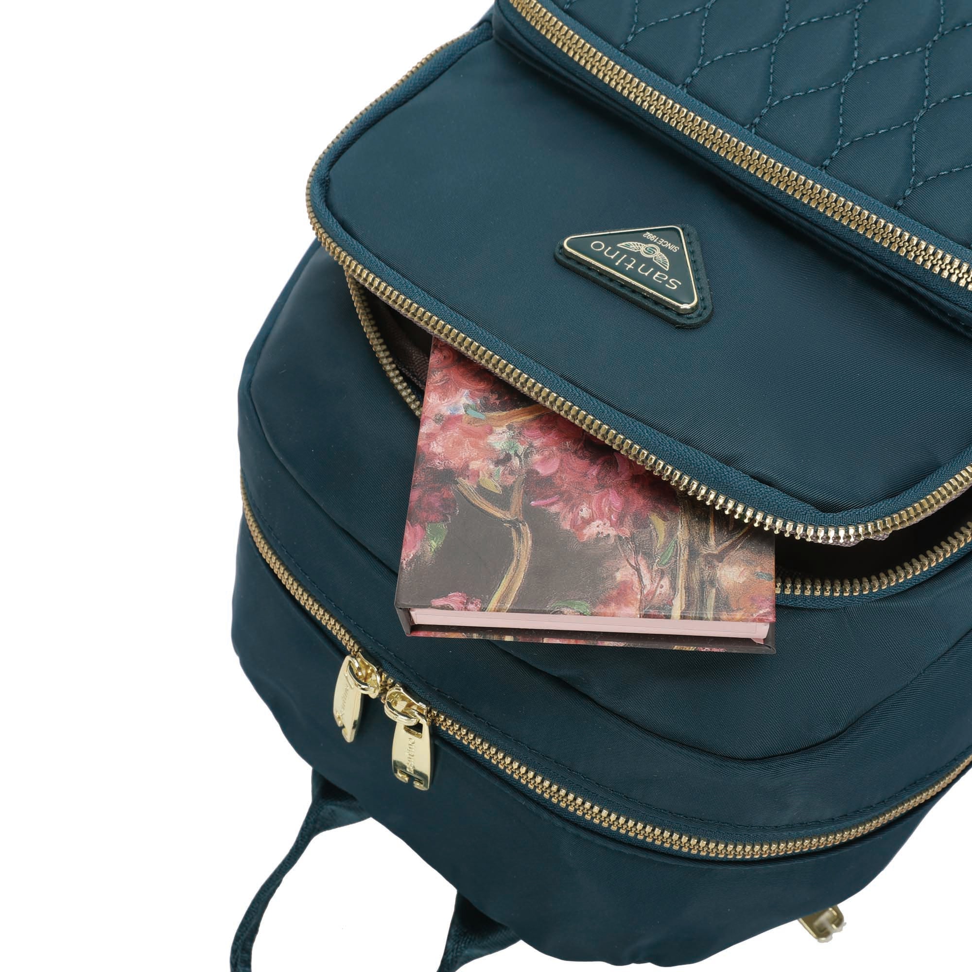 Amarílis Nylon Santino Backpack Bag Turquoise Blue SAB412U15