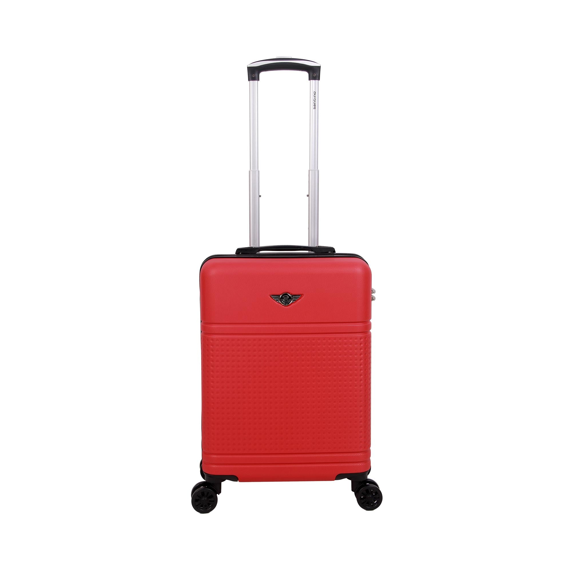 Santino AMZV204P Dublin Rigid Carry-On Suitcase with 4 Double Wheels