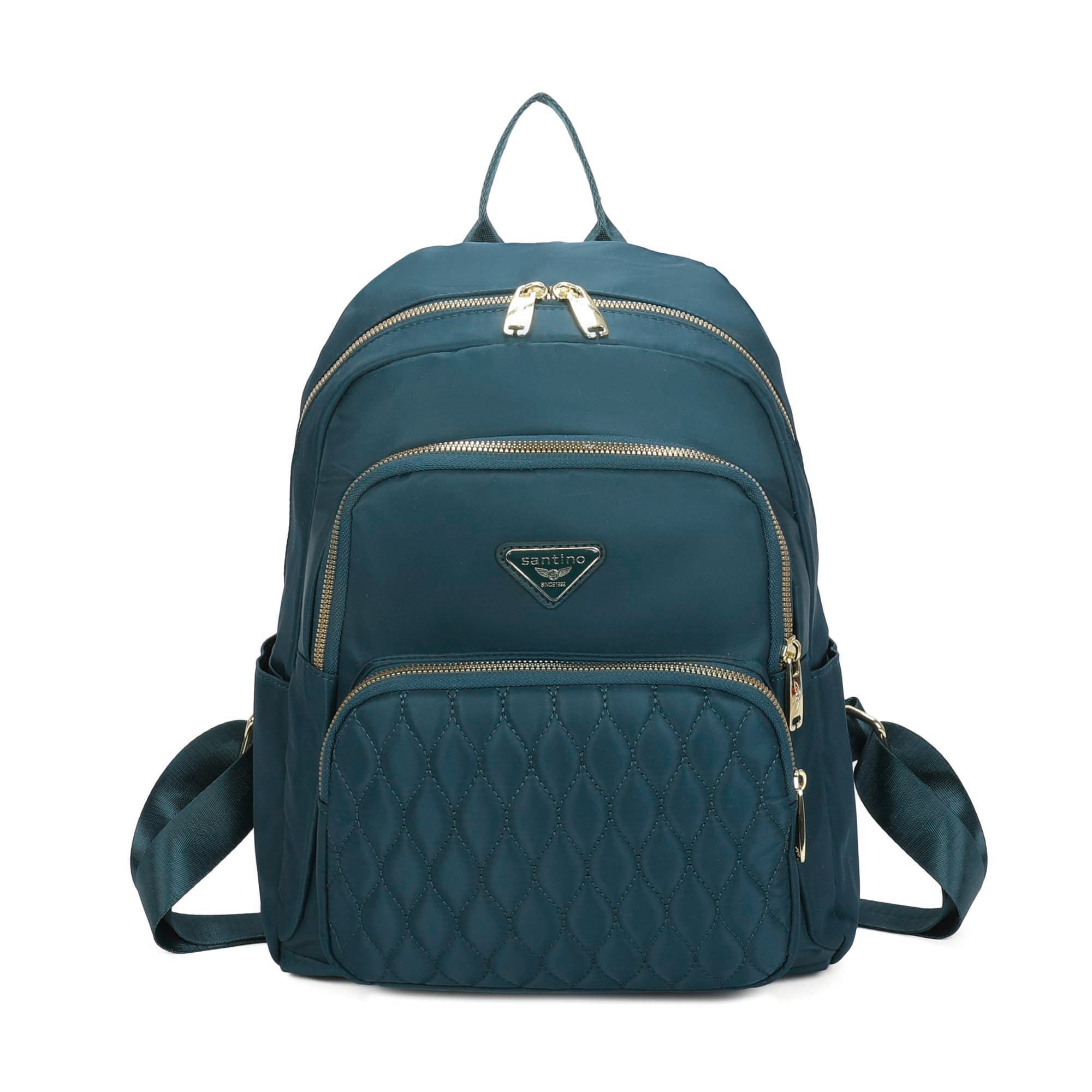 Bolsa Mochila Amarílis Nylon Santino Azul Turquesa SAB412U15