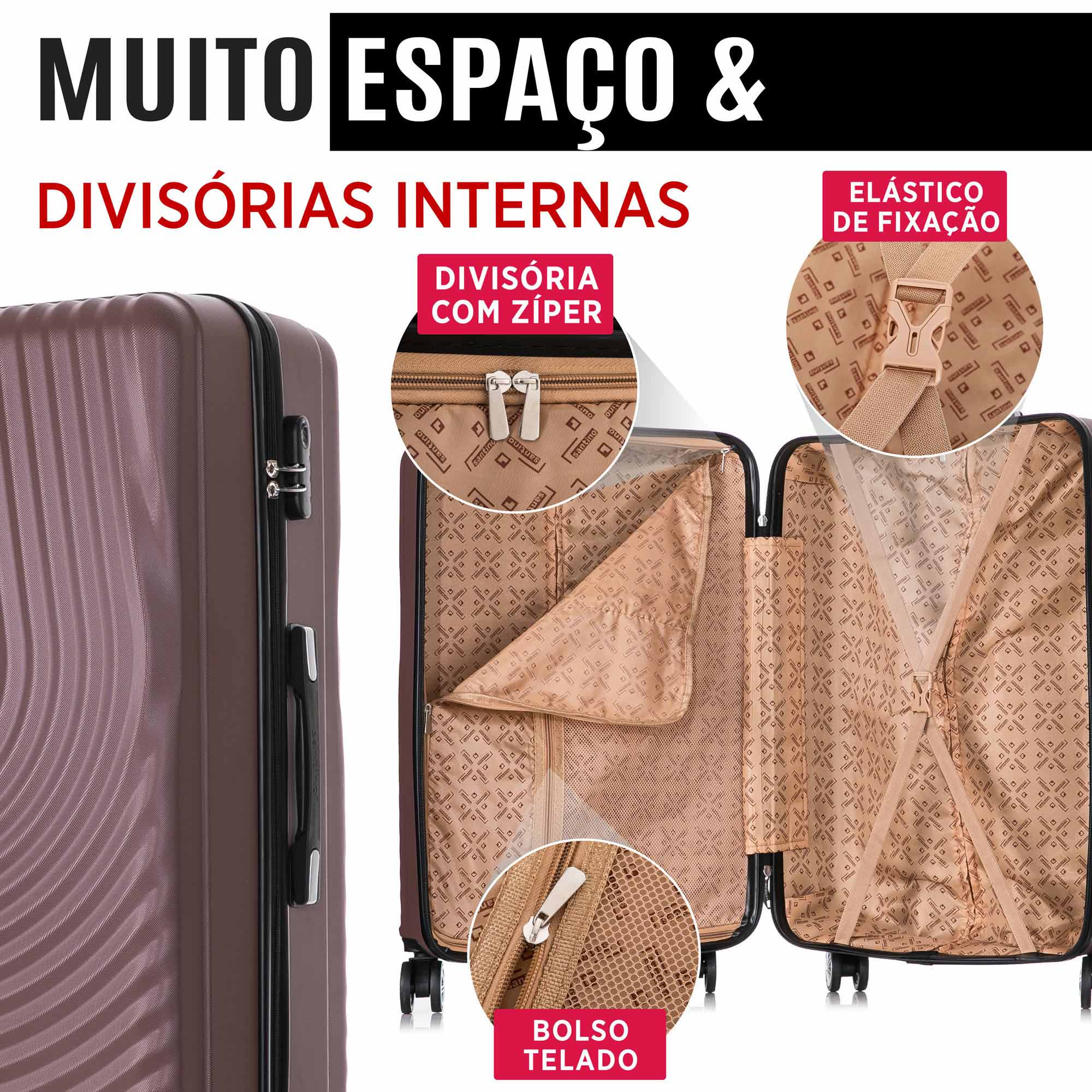 Mala de Viagem Berlim Rígida 360° Santino