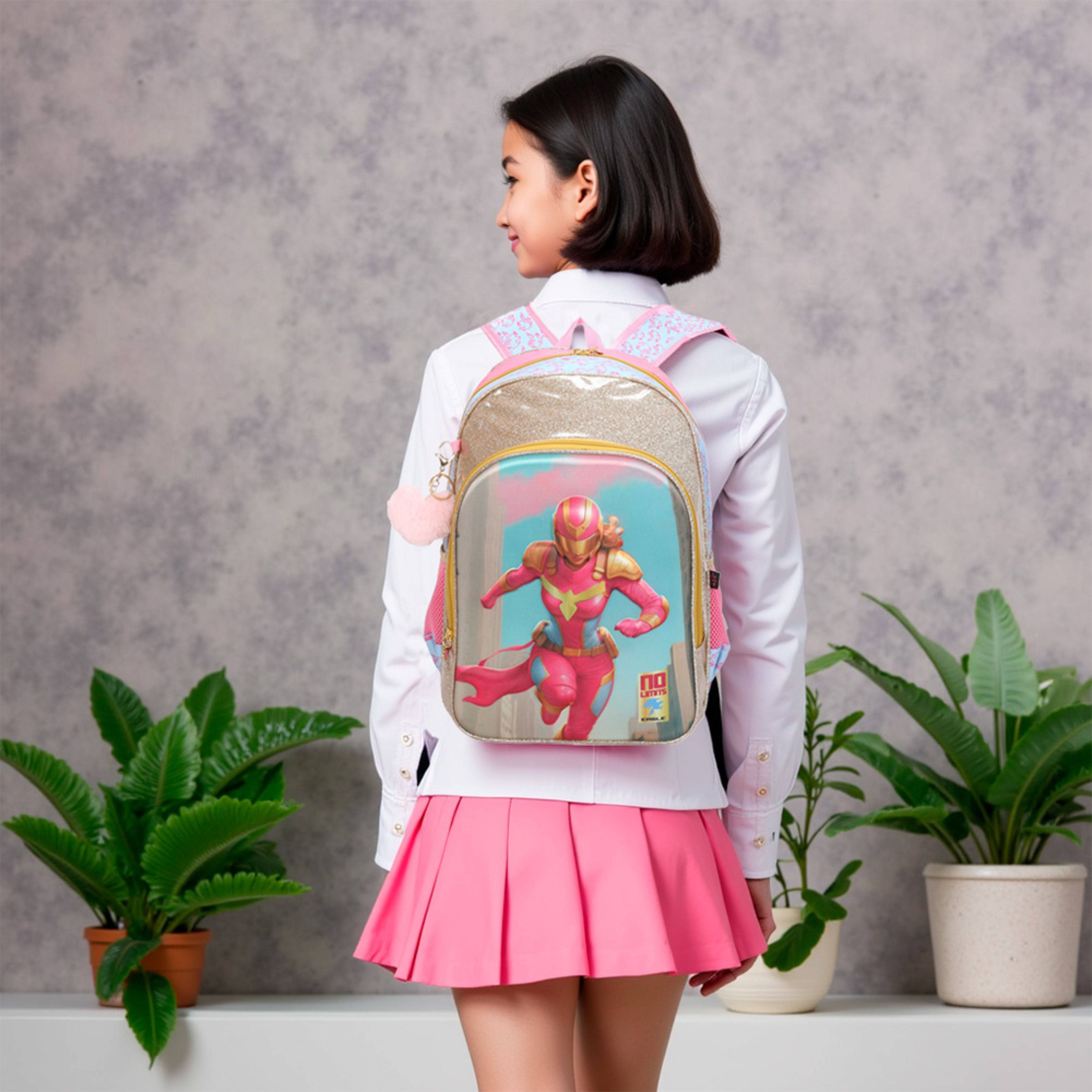 Kit Infantil No Limits GirlHero by Santino Poliéster PINK NLK12U47