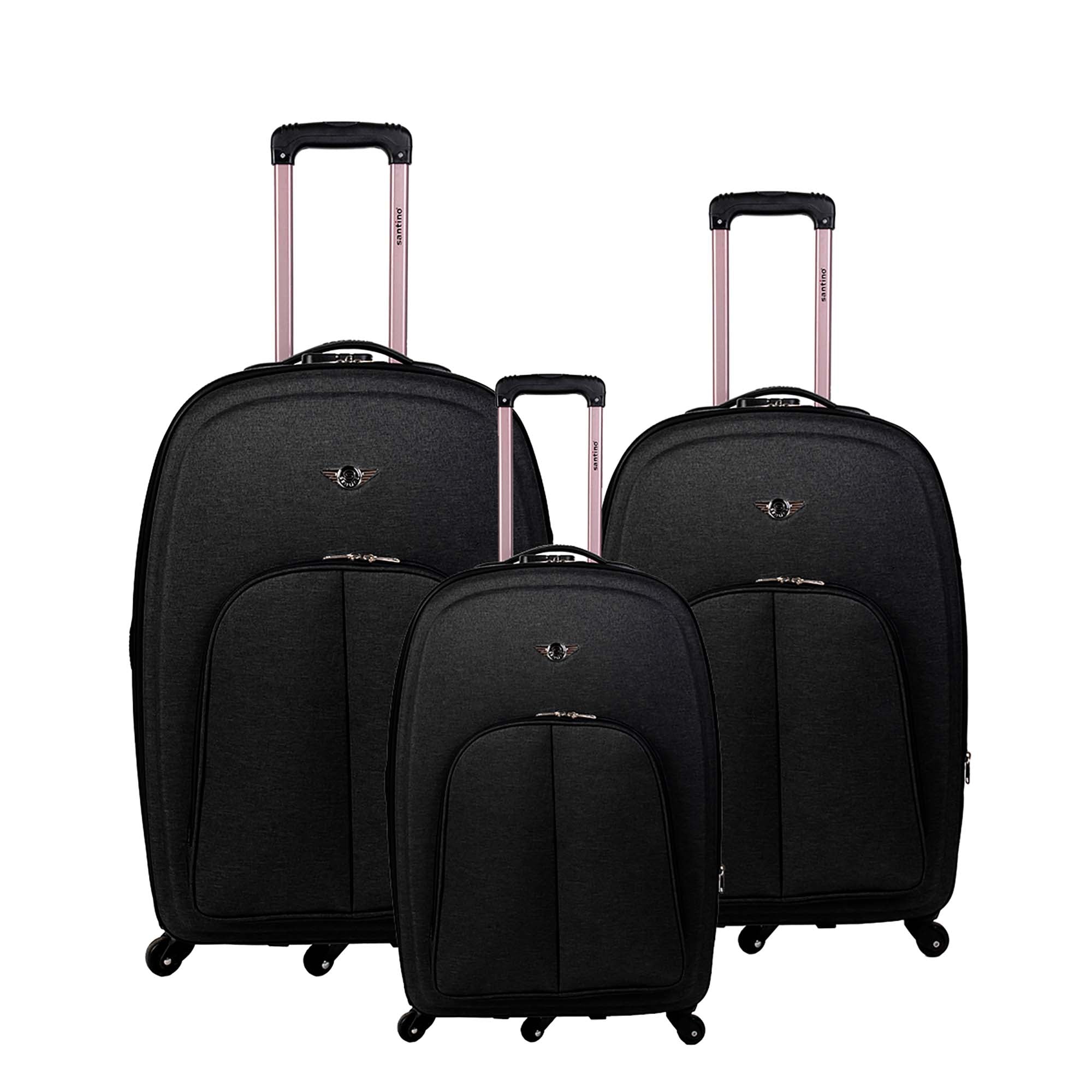 Conjunto de Malas Wenzhou 3 Peças Com Rodas 360º Santino - MZV12003J