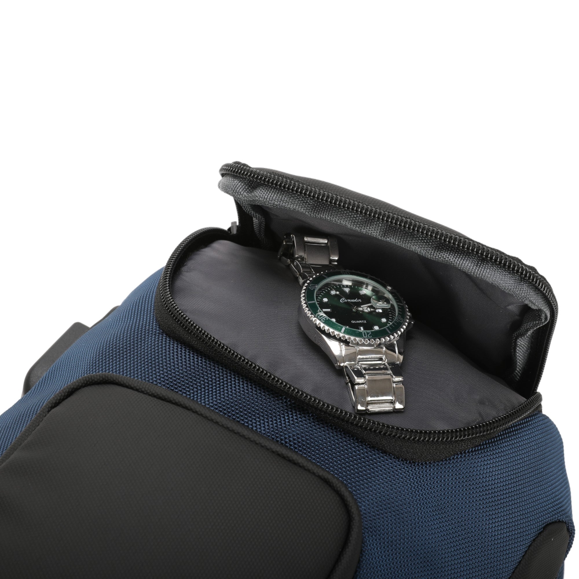 Mochila Transversal Quinn by Santino Oxford Azul M SAN275U