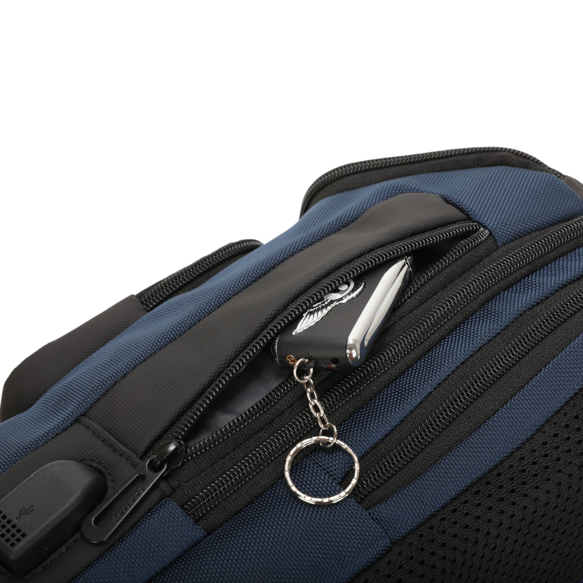 Mochila Transversal Quinn by Santino Oxford Azul M SAN275U