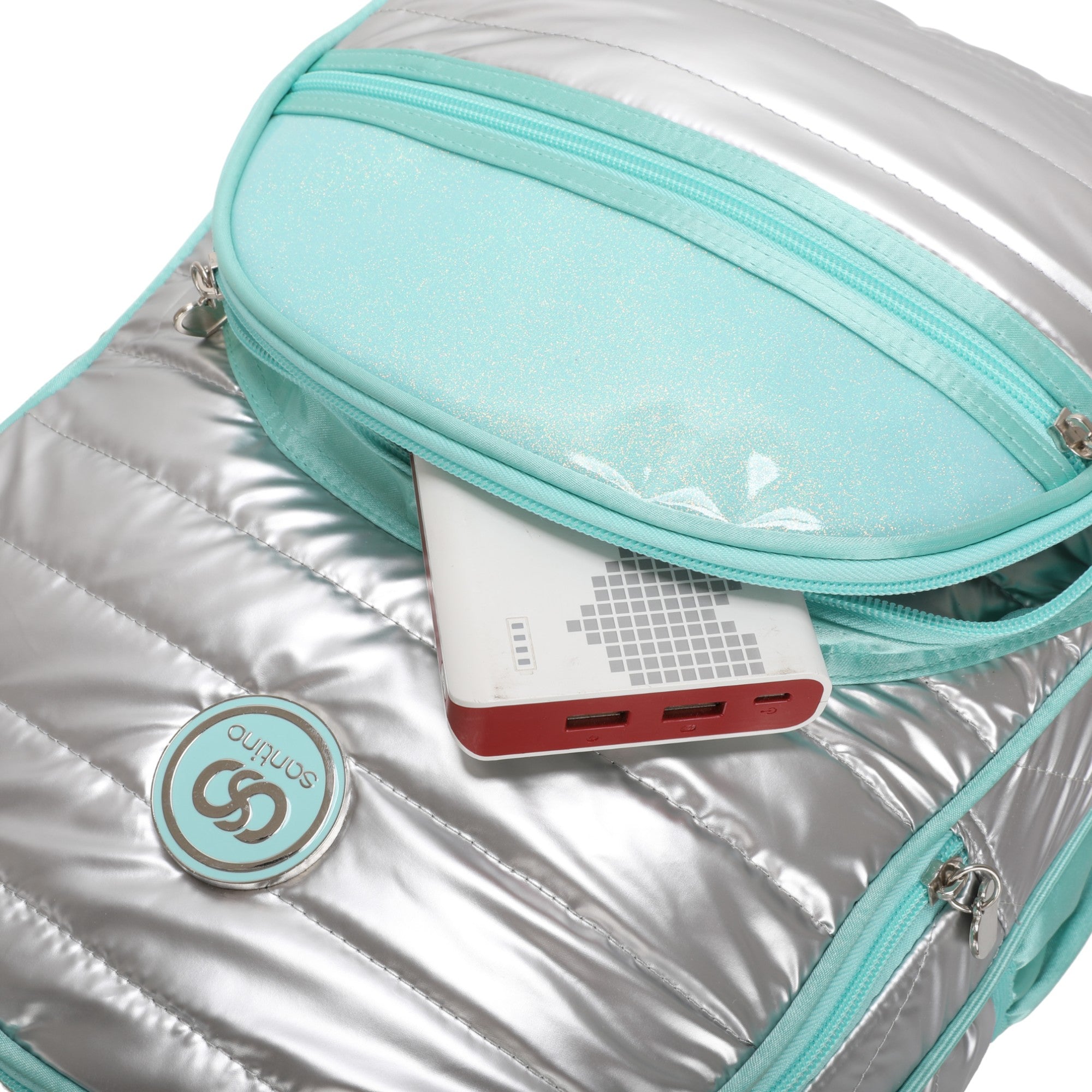 Mochila Sweet Girl Silver Wish by Santino Poliéster SAM233U Azul turquesa
