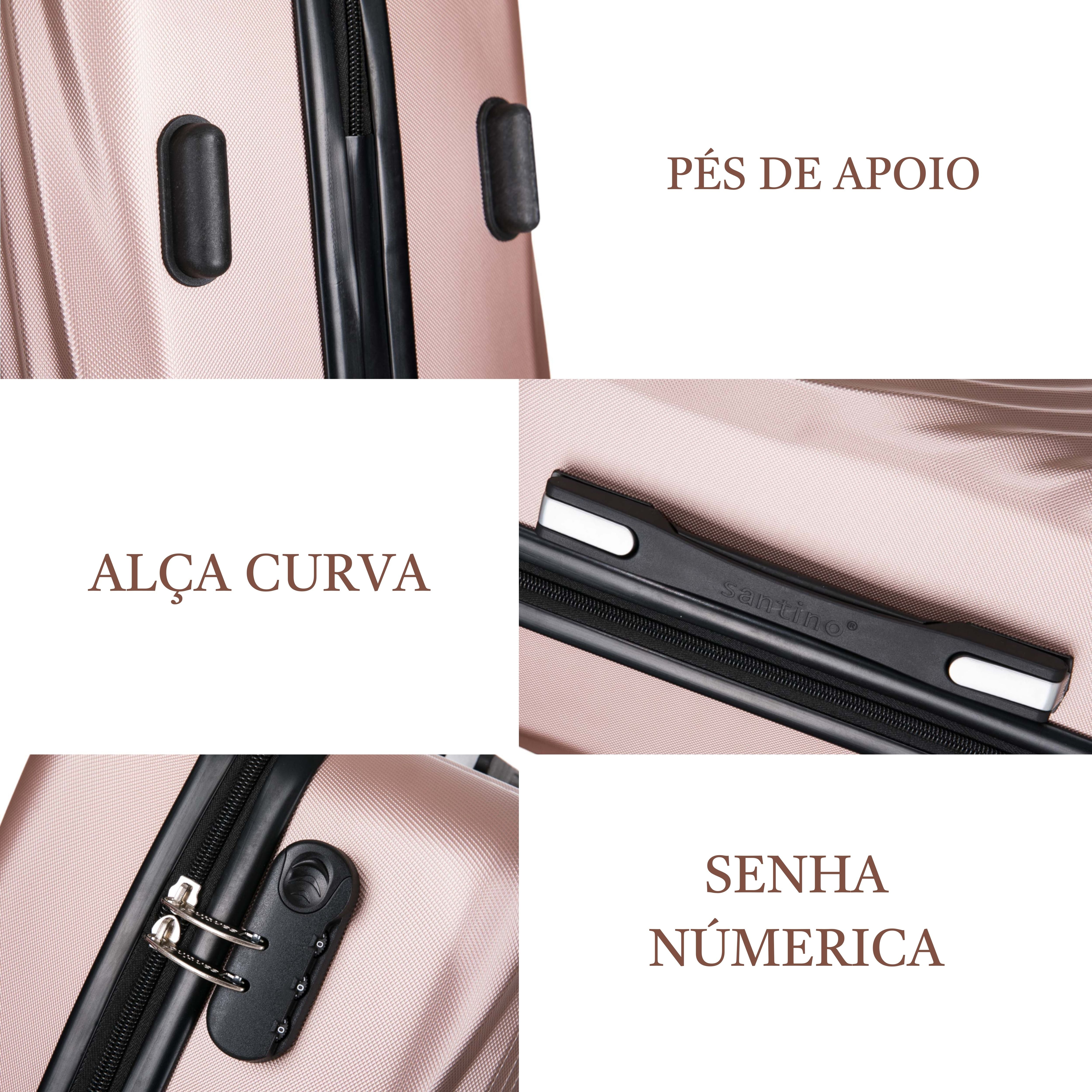 Mala de Bordo Berlim Rígida 360° Santino - AHSV206P