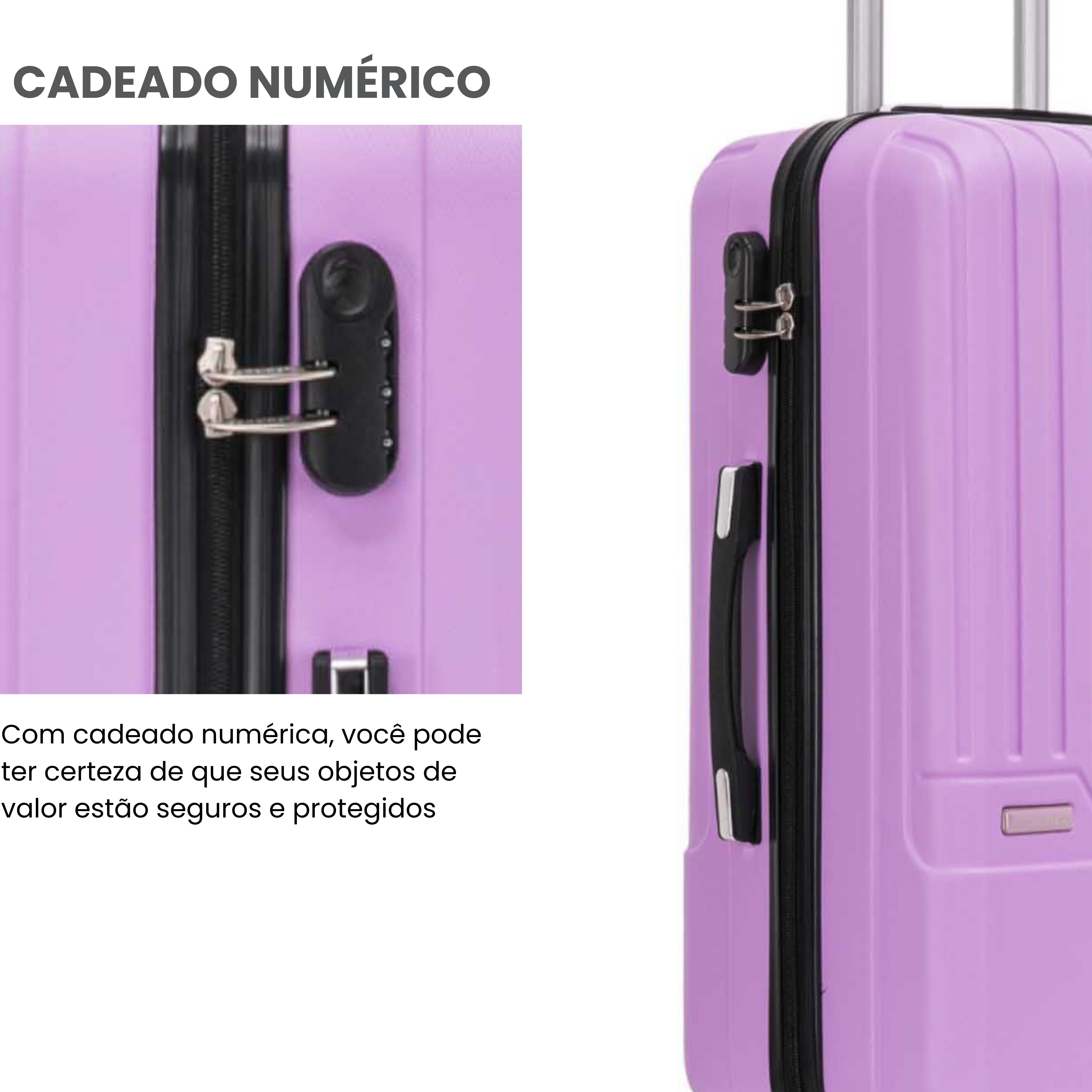 Conjunto de Malas Lincoln Road 3 Pç Rígida Santino MZV505J