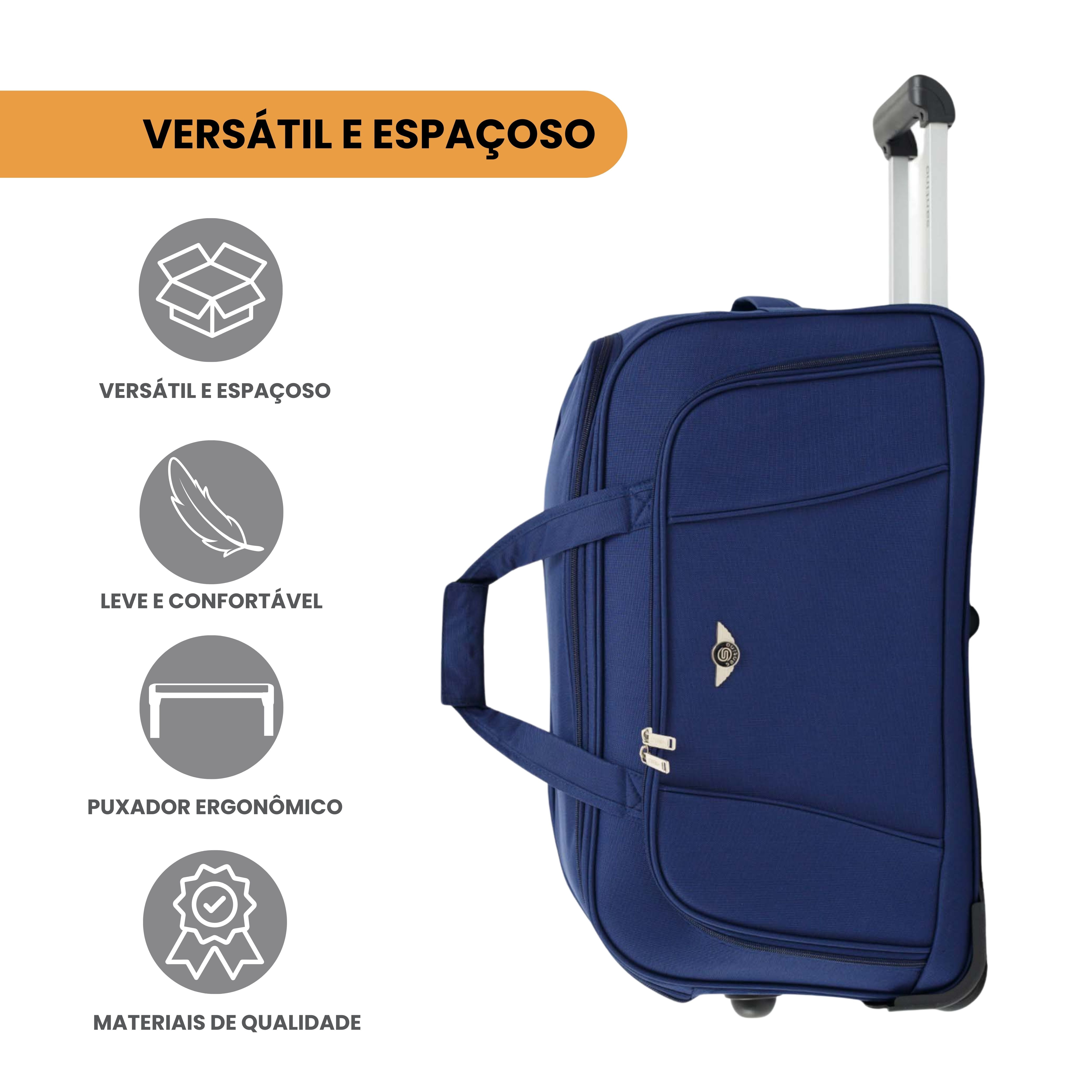Sacola de Viagem Sardenha Pol 2 Rodas Santino G - NDS501G