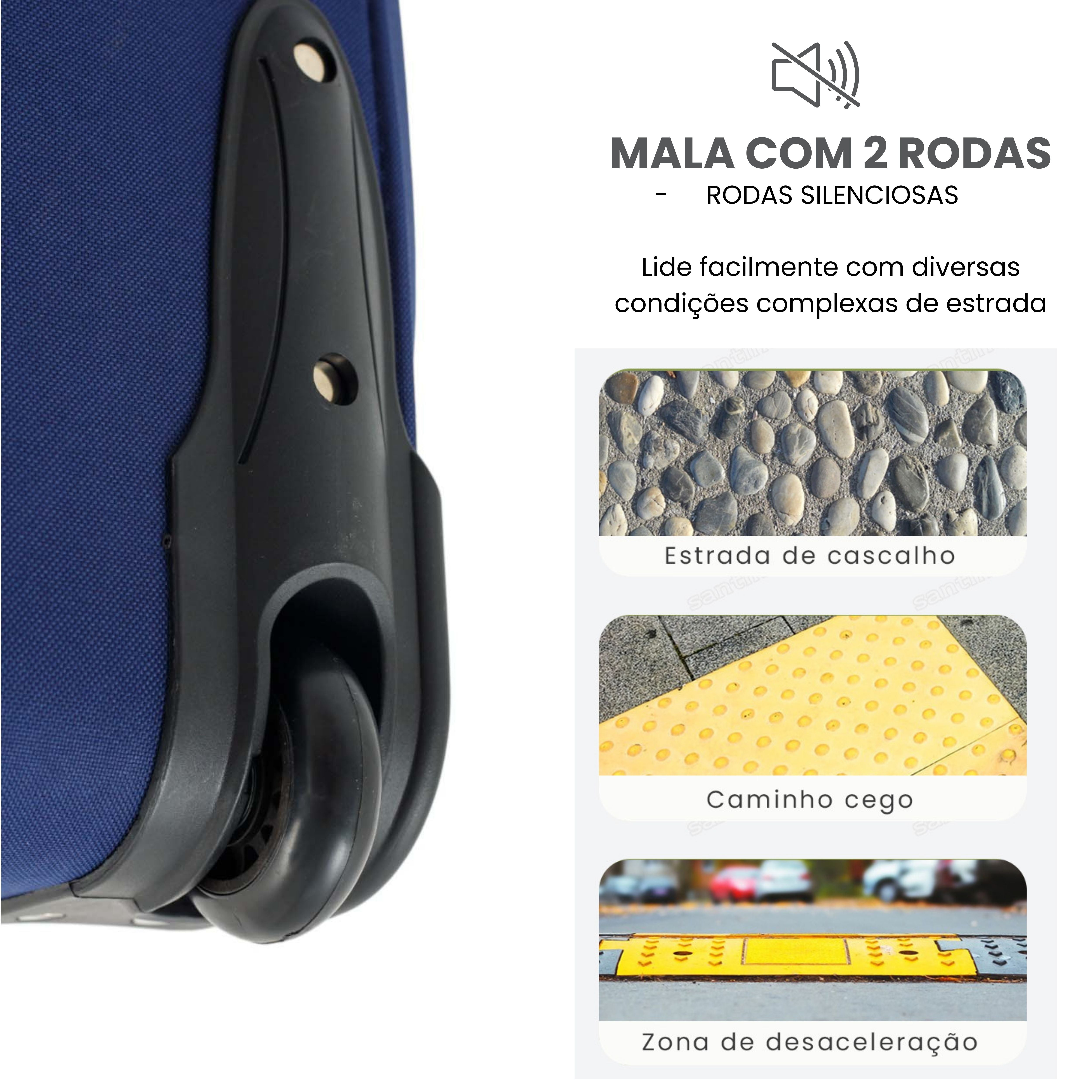 Conjunto Sacola de Viagem Sardenha Poliéster 3 peças Santino - NDS501J