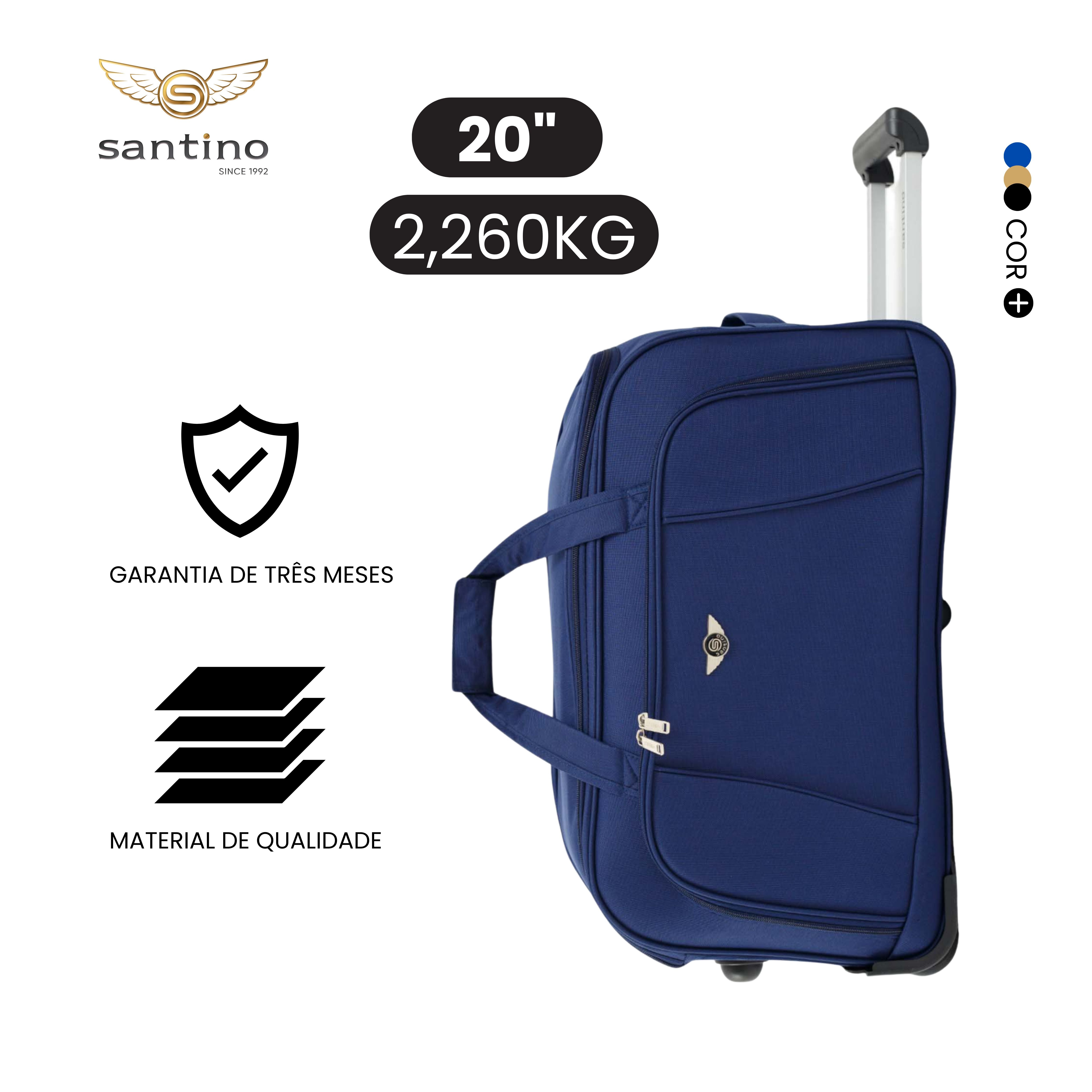 Conjunto Sacola de Viagem Sardenha Poliéster 3 peças Santino - NDS501J
