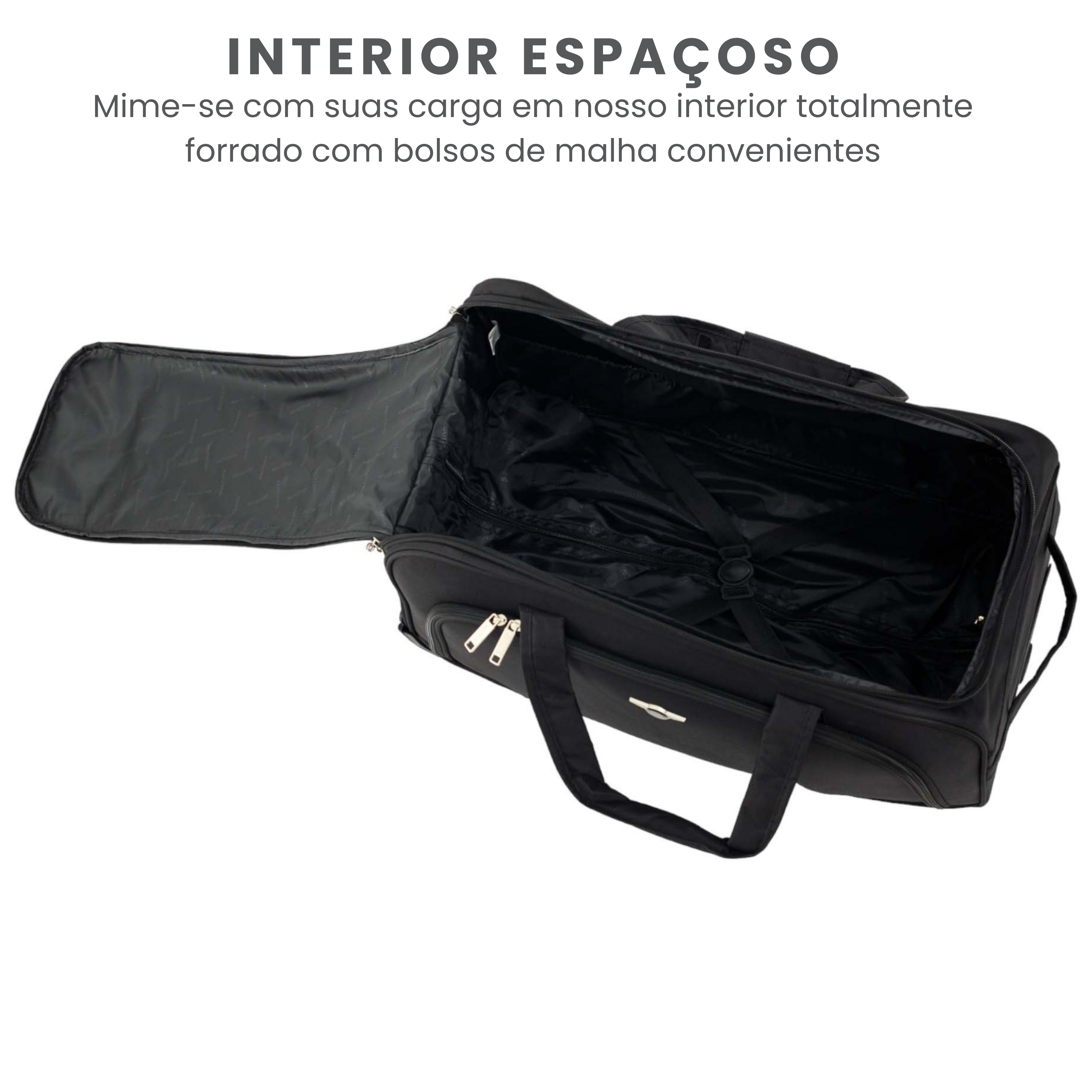 Conjunto Sacola de Viagem Sardenha Poliéster 3 peças Santino - NDS501J