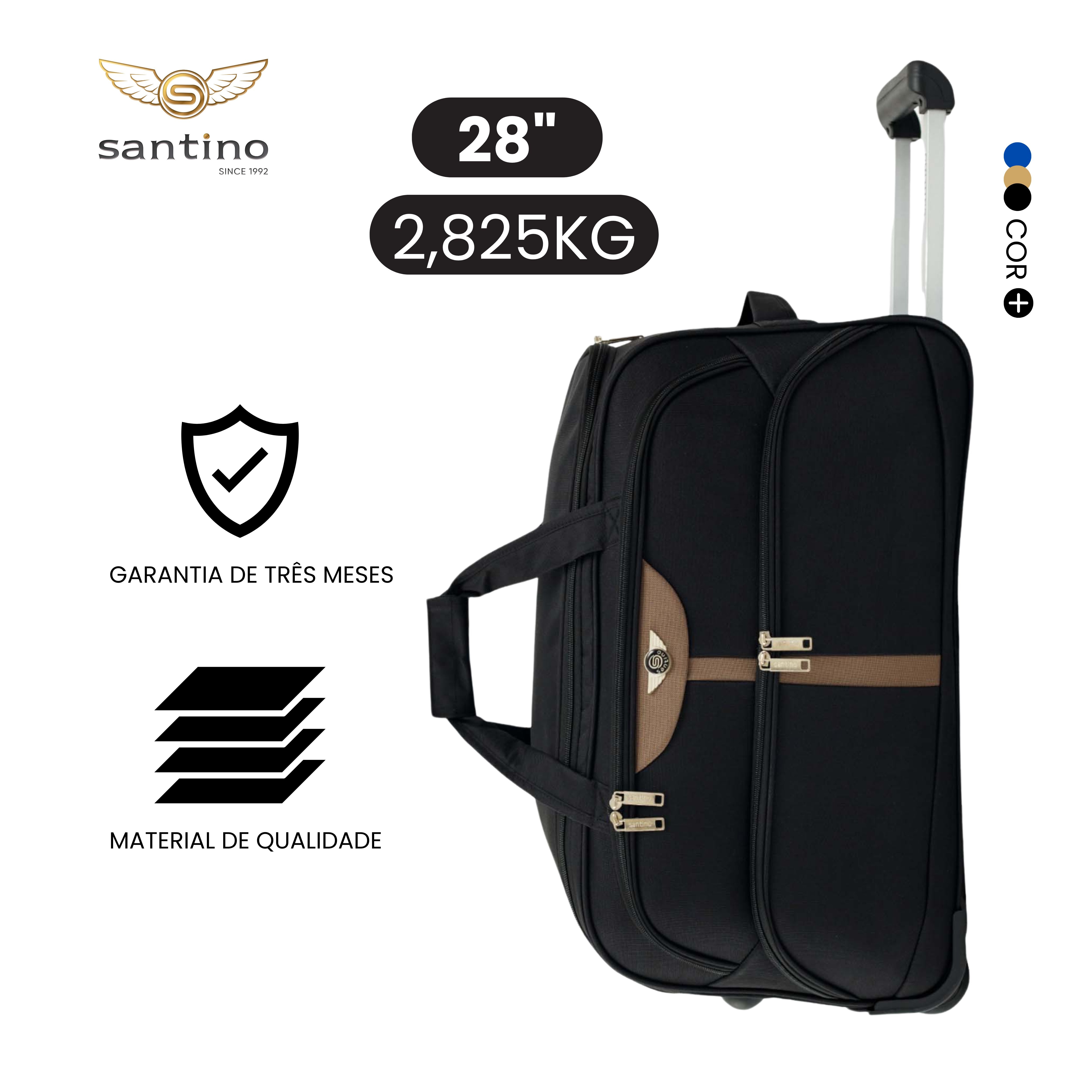 Conjunto Sacola de Viagem Panay Poliéster 3 peças Santino - NDS502J