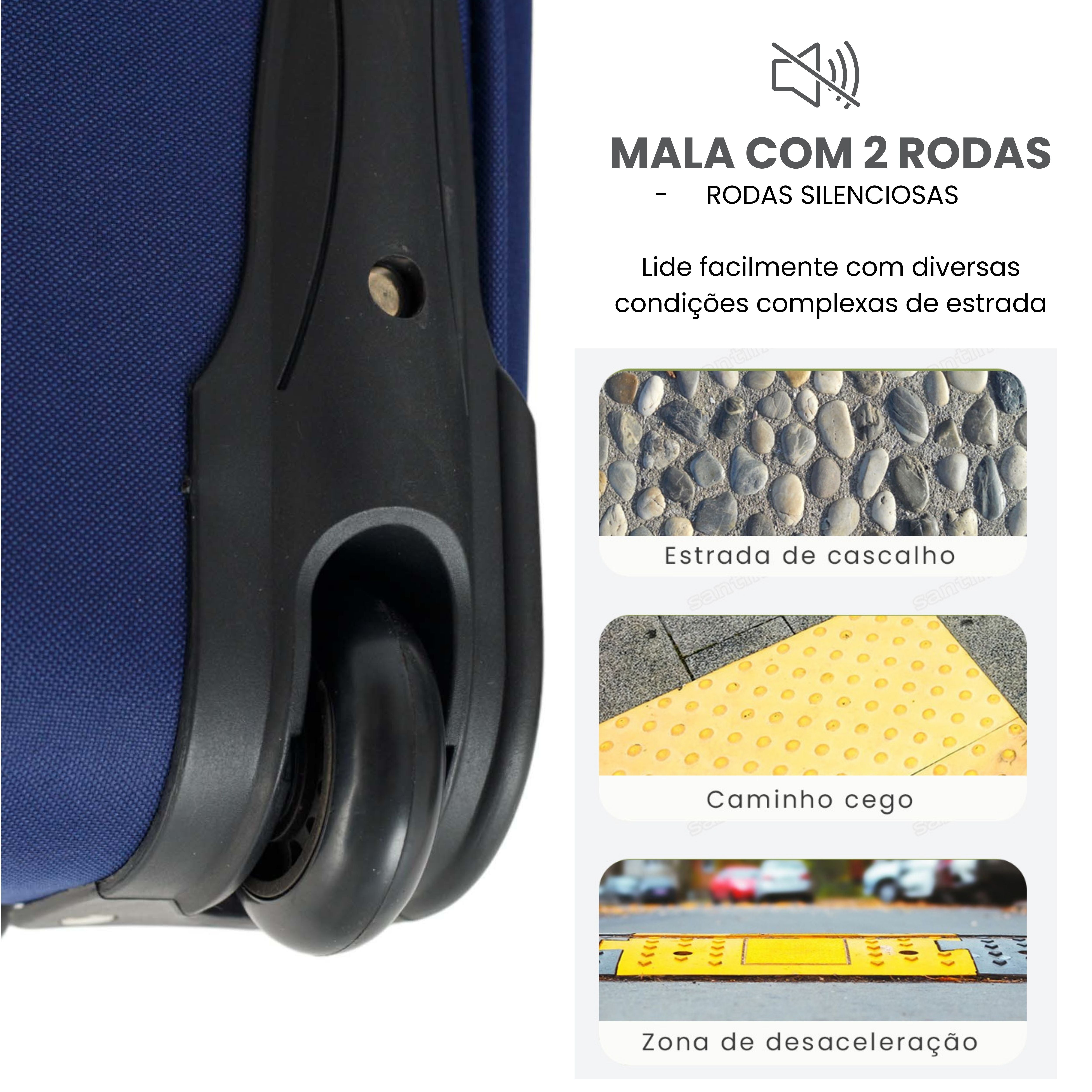 Conjunto Sacola de Viagem Panay Poliéster 3 peças Santino - NDS502J
