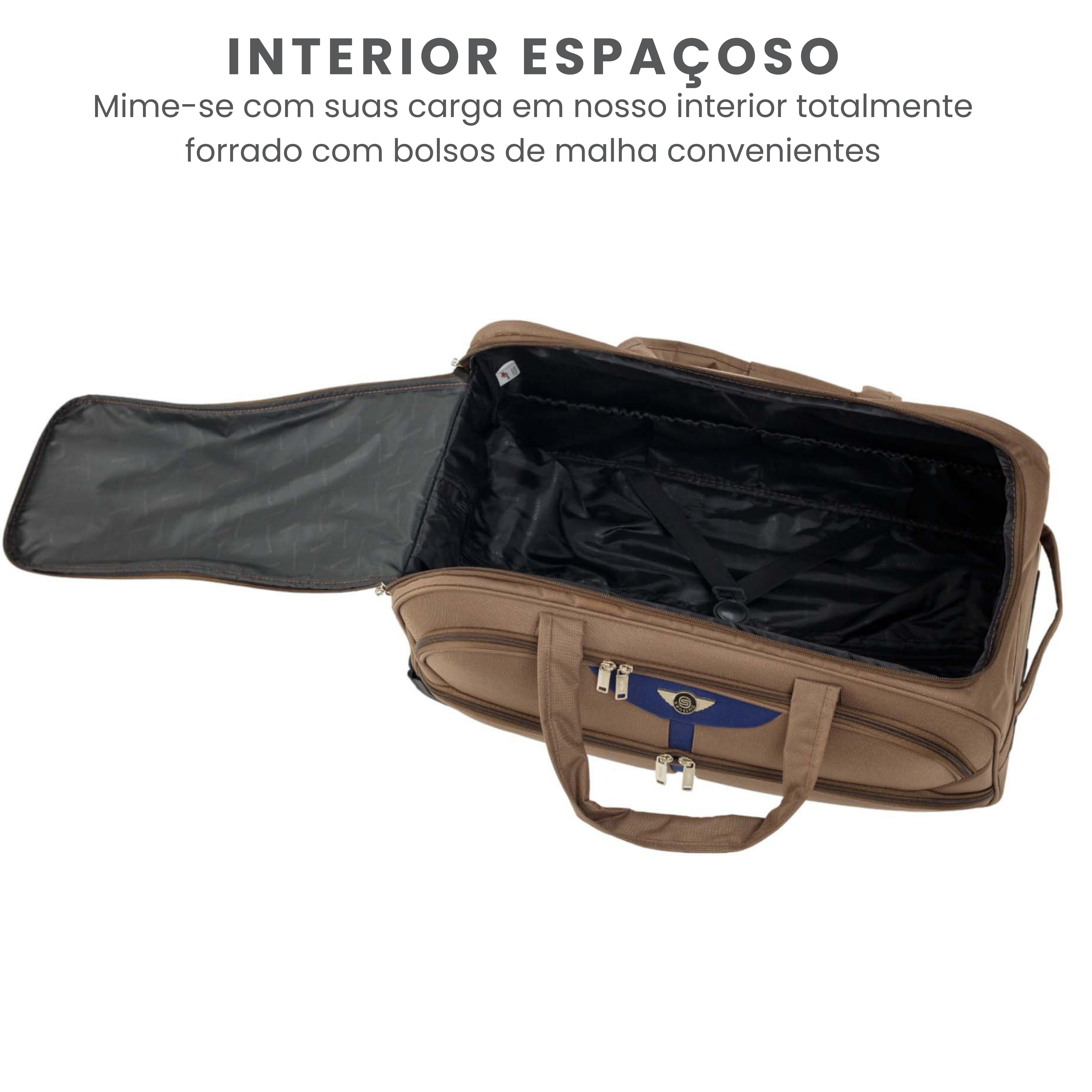 Conjunto Sacola de Viagem Panay Poliéster 3 peças Santino - NDS502J