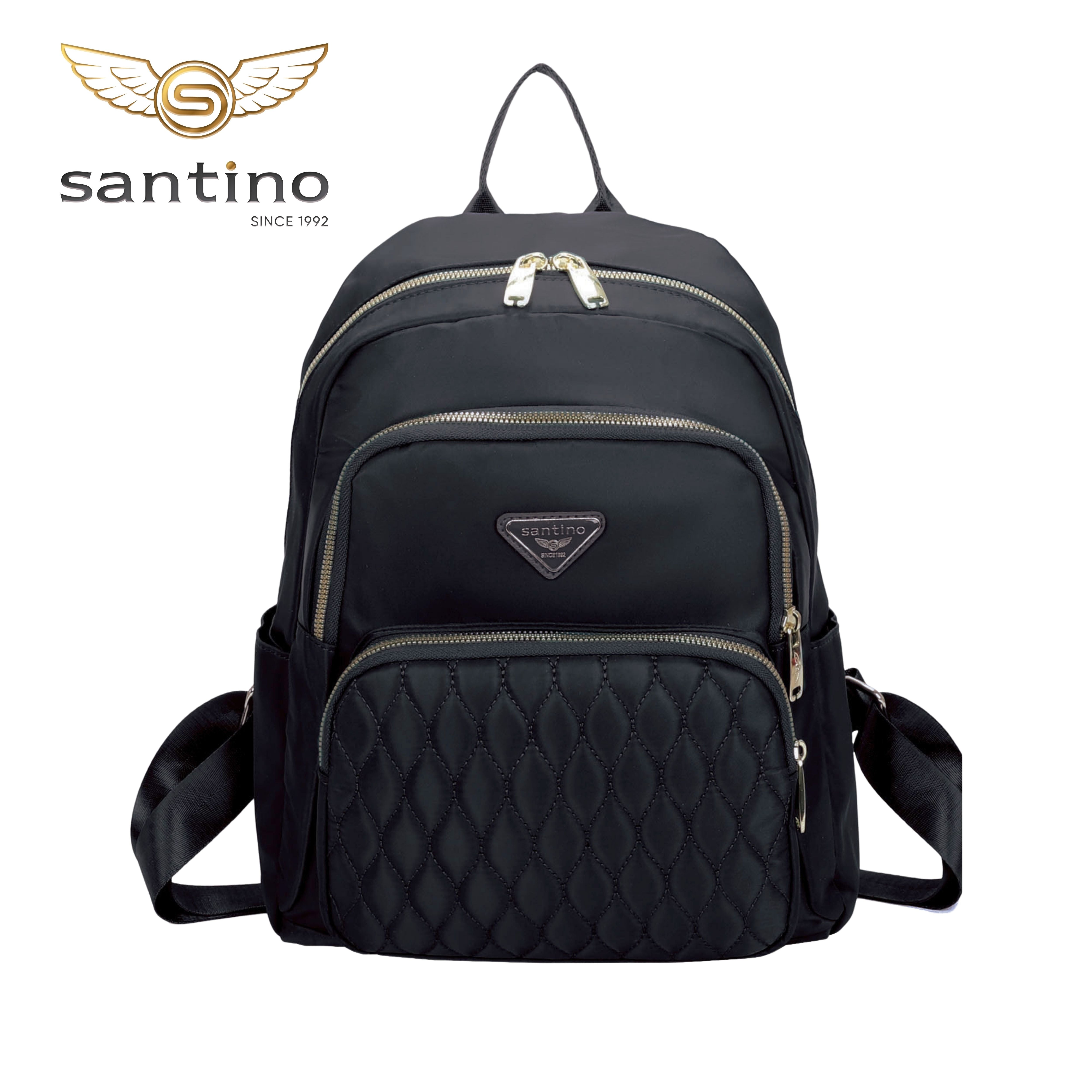 Bolsa Mochila Amarílis Nylon Santino Preta SAB412U01