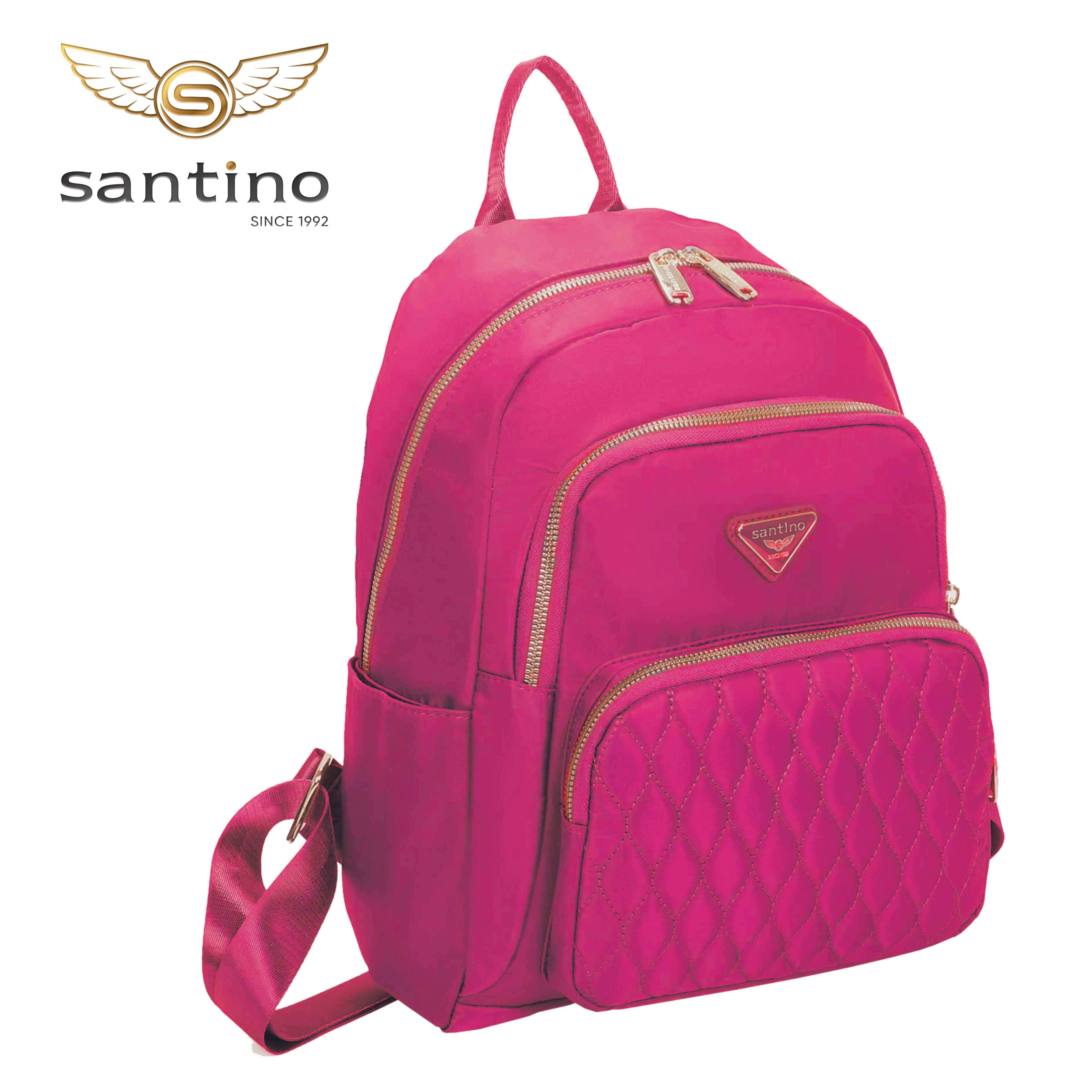 Bolsa Mochila Amarílis Nylon Santino Pink SAB412U47