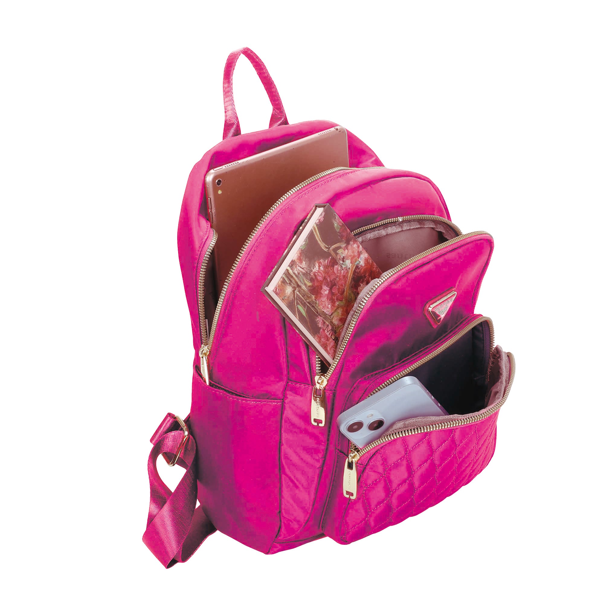 Bolsa Mochila Amarílis Nylon Santino Pink SAB412U47