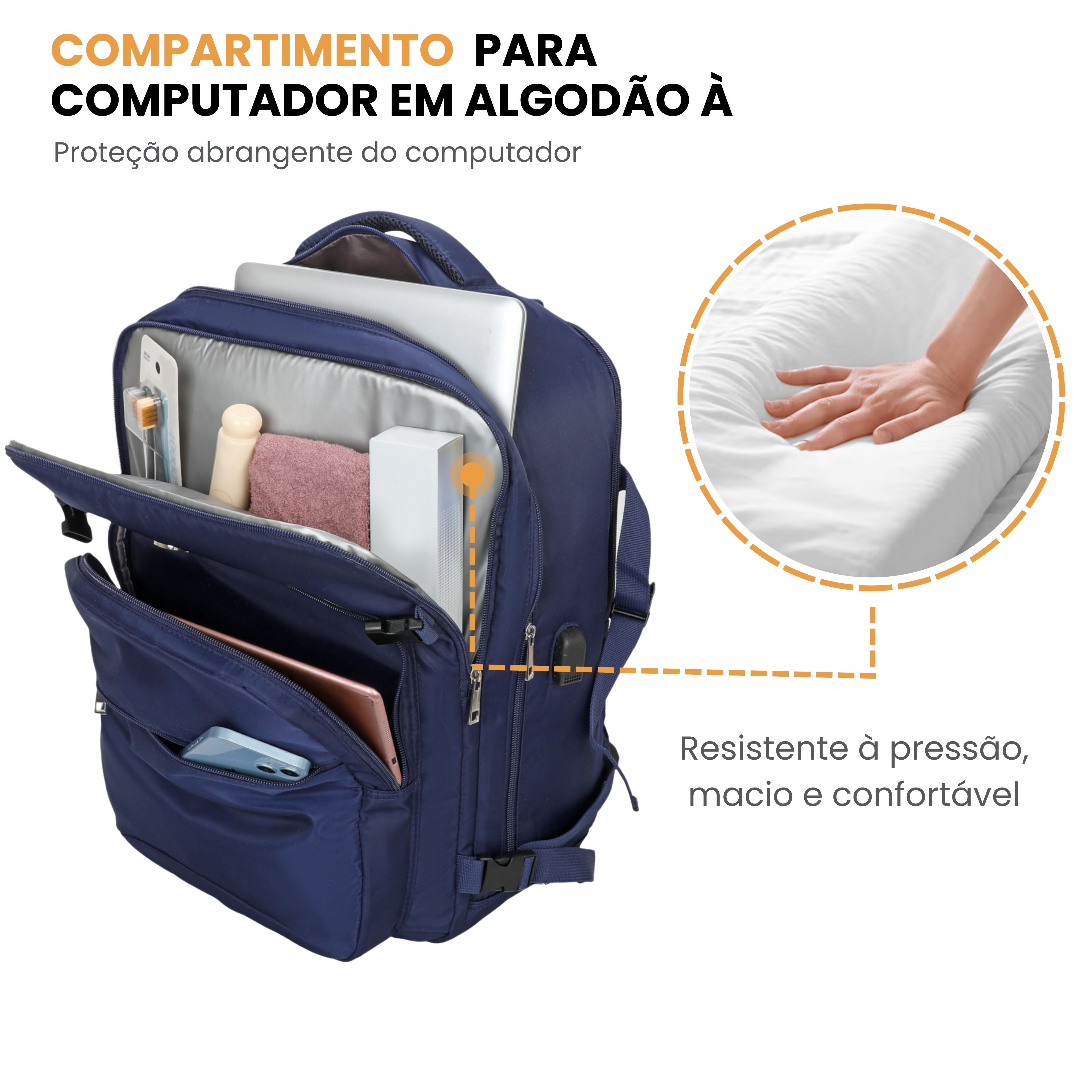 Mochila Notebook Oslo Pol Santino - SAN405U Azul Marinho