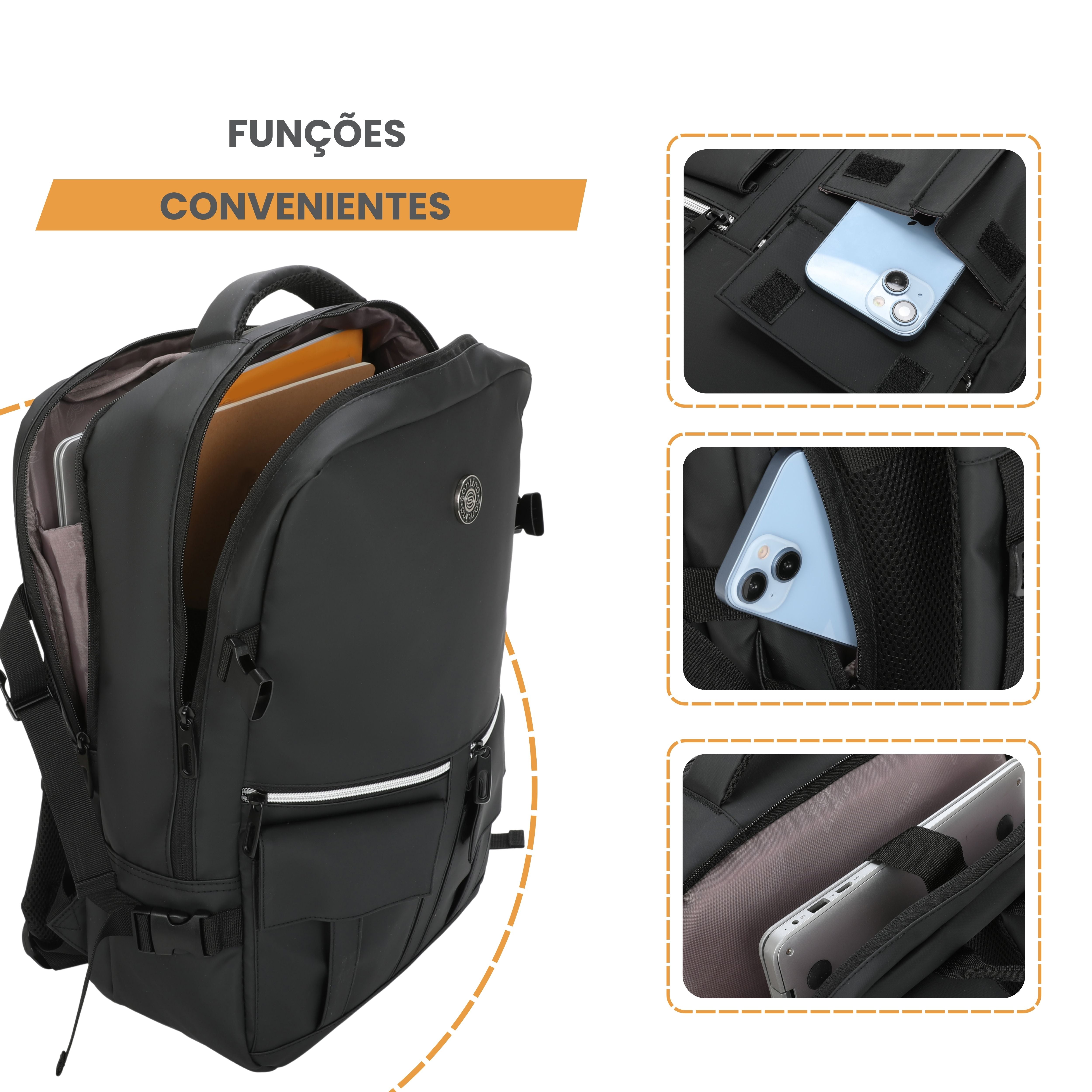 Mochila Notebook Praga Pol Santino - SAN406U01