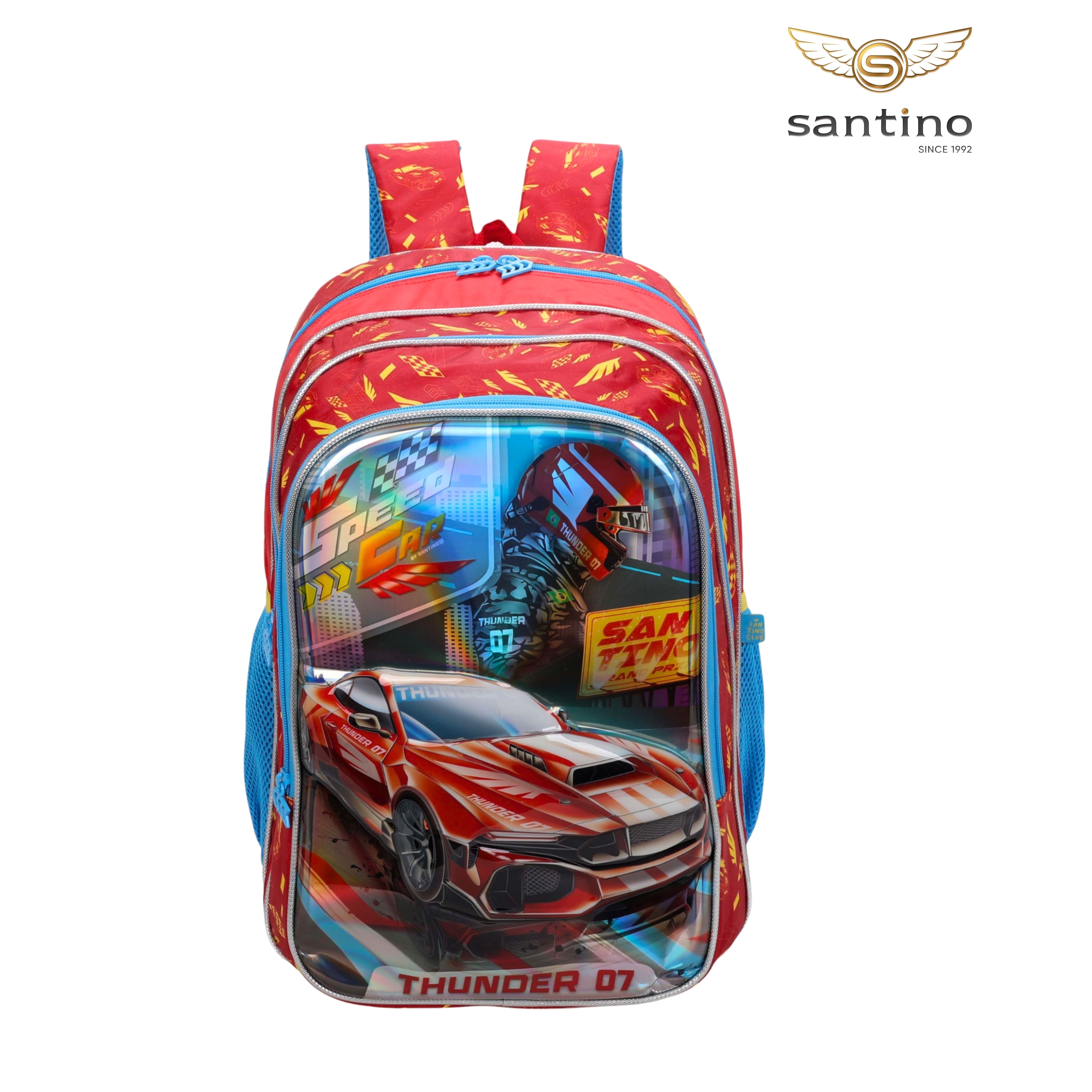 Mochila Infantil Speed Car Tunning Race by Santino Poliéster - SCM11U - Vermelho