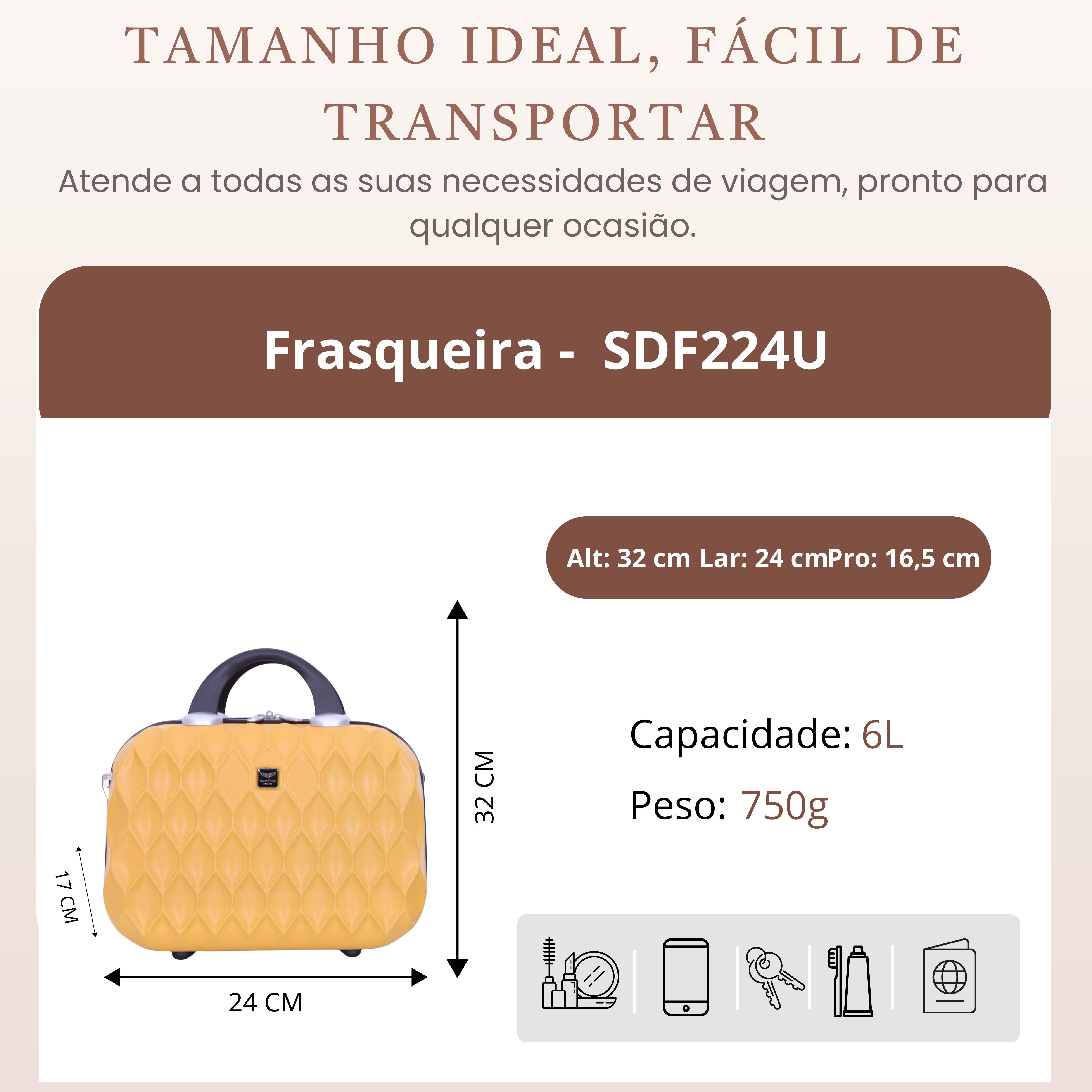 Frasqueira Marselha Rígida Santino - SDF224U