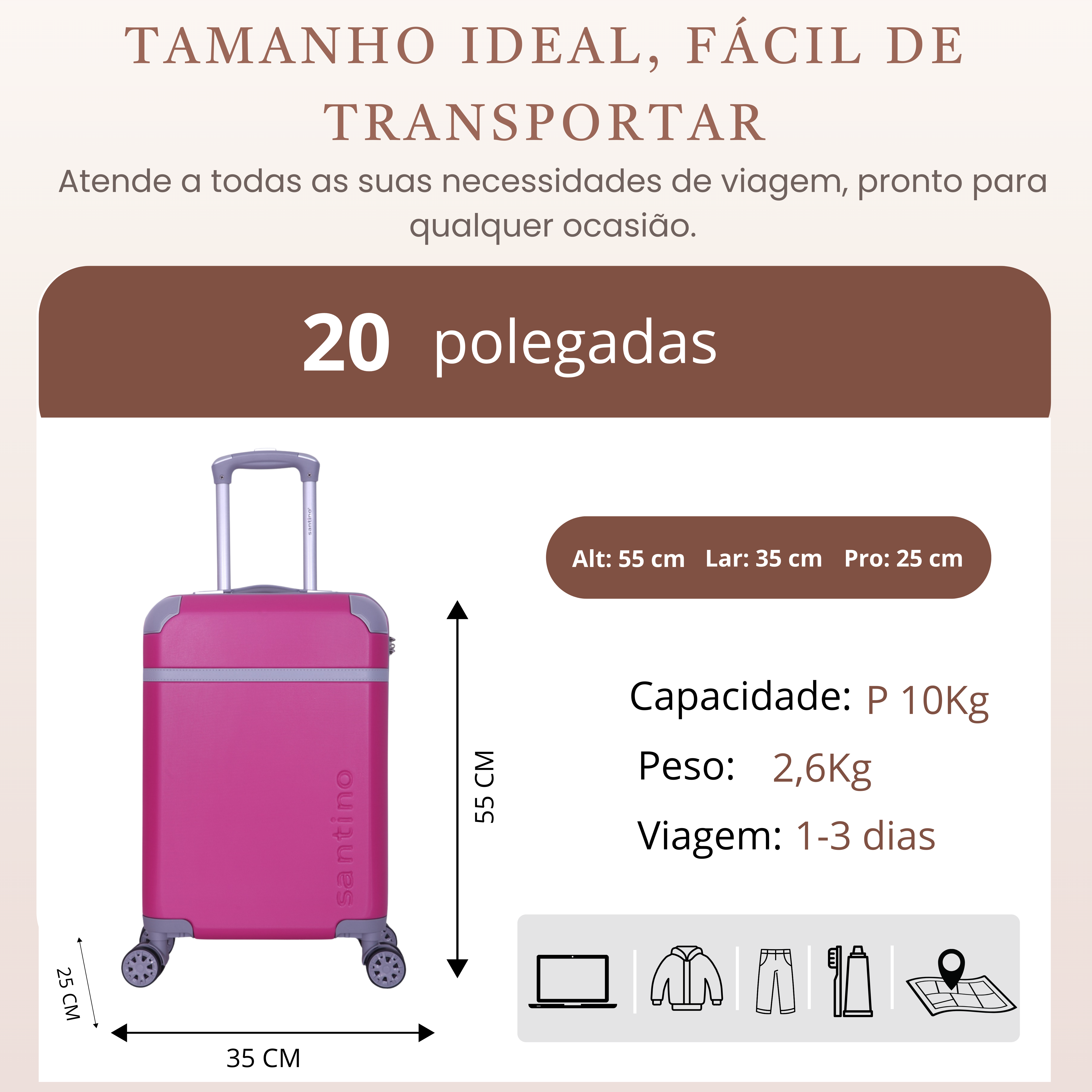 Mala de Viagem Long Beach Santino - ASDV601P
