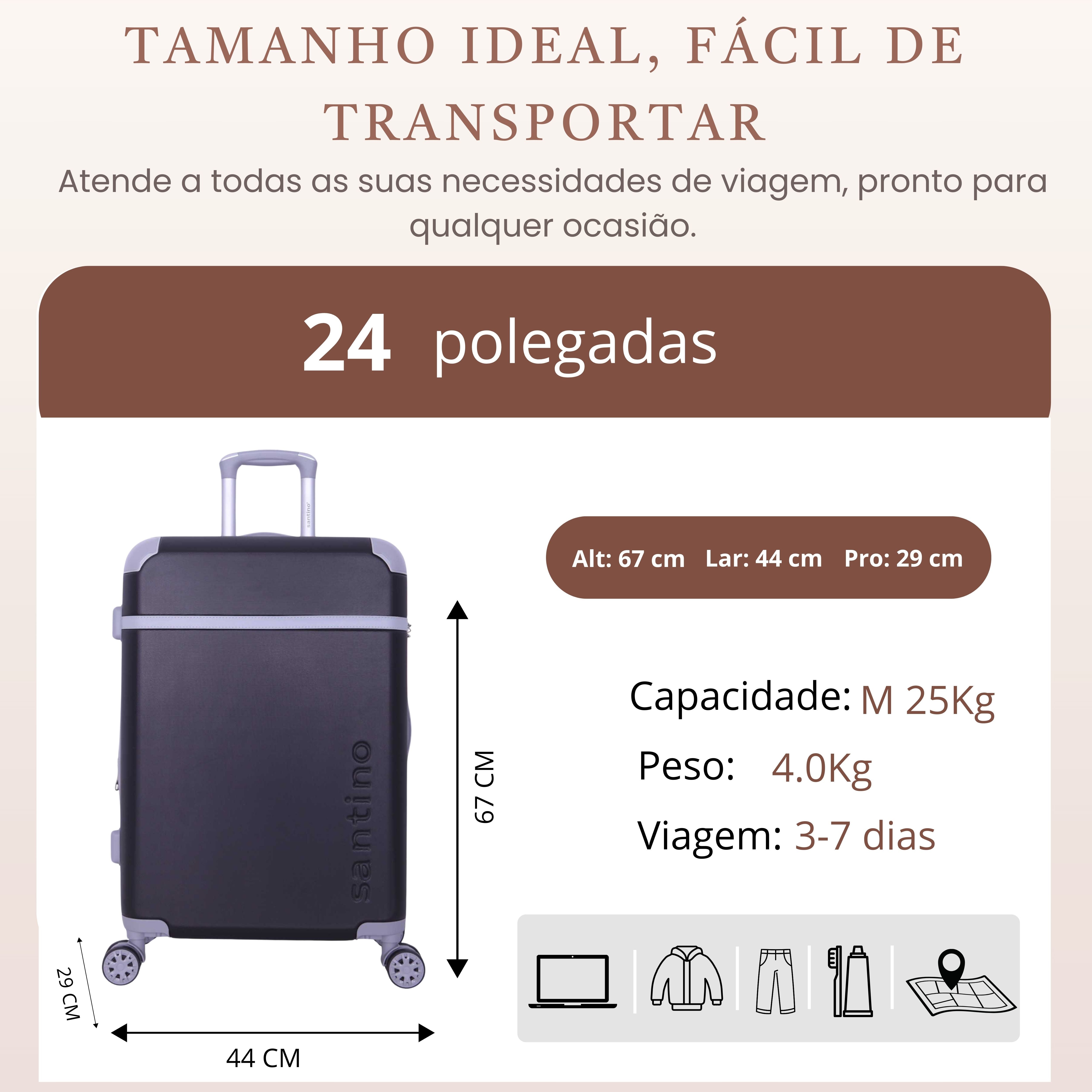 Mala de Viagem Long Beach Santino - SDV601M