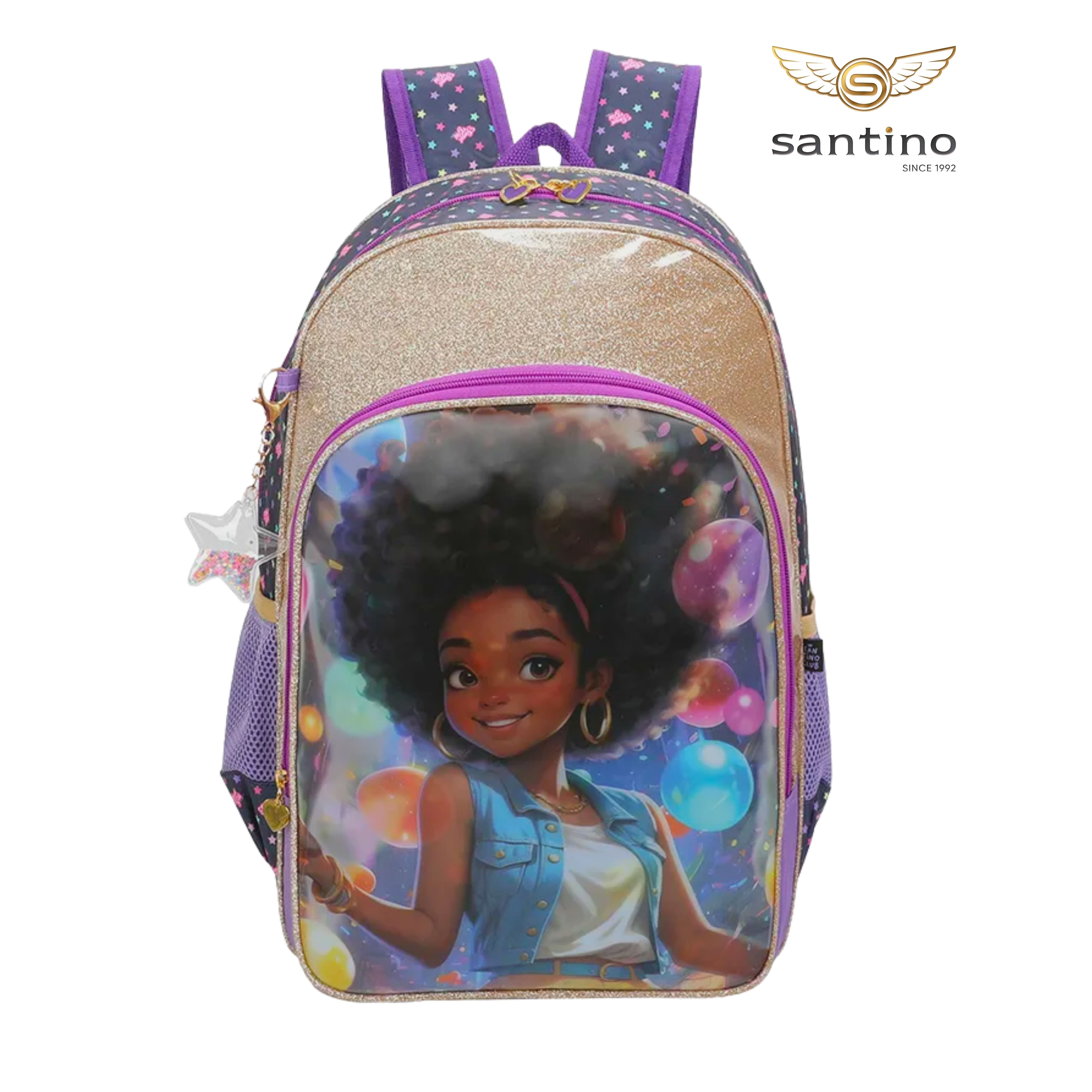 Mochila Infantil Sweet Girl Lavínia by Santino Poliéster Lílas SGM23U14