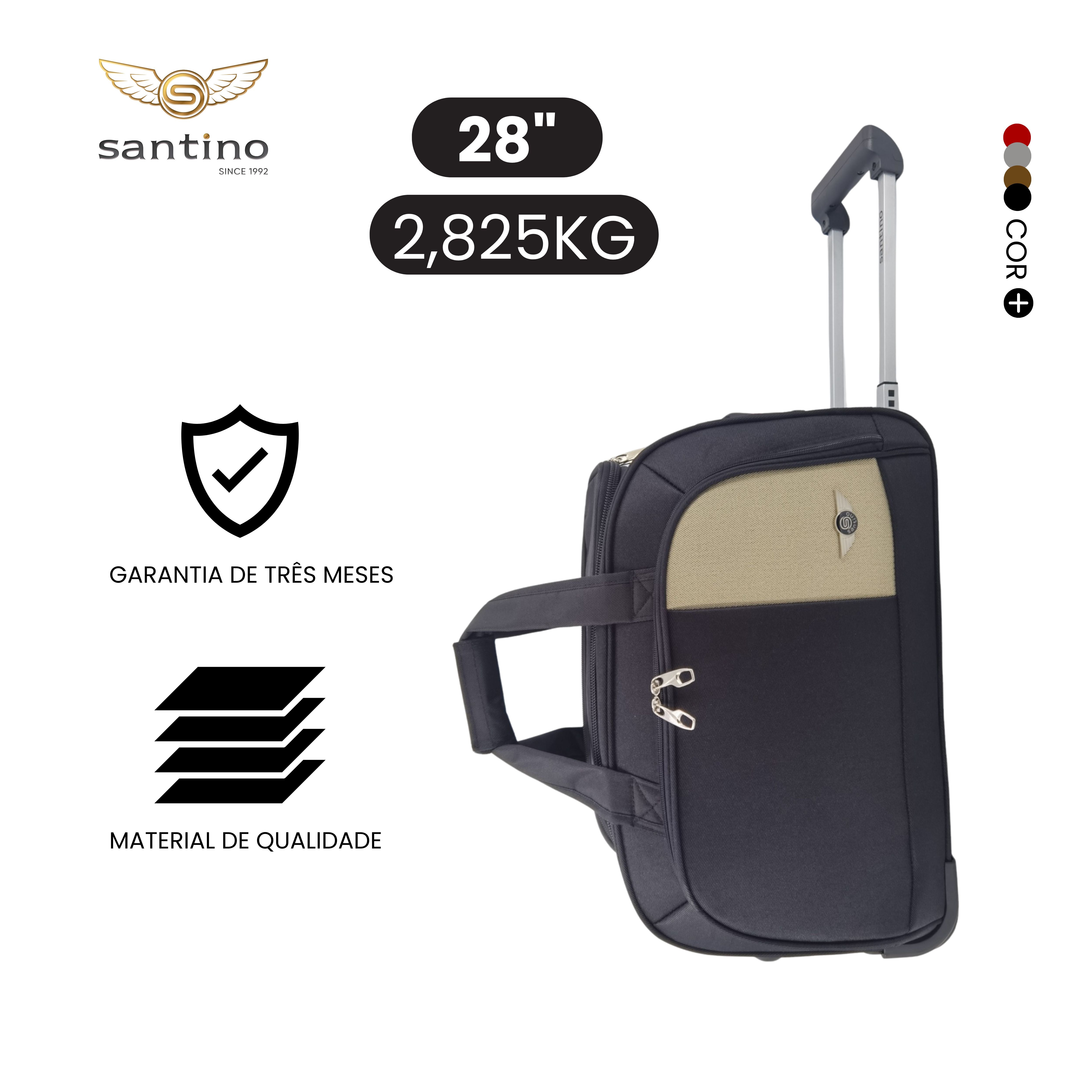 Conjunto Sacola De Viagem Dubai Poliéster 3 Peças Sant SLS3J