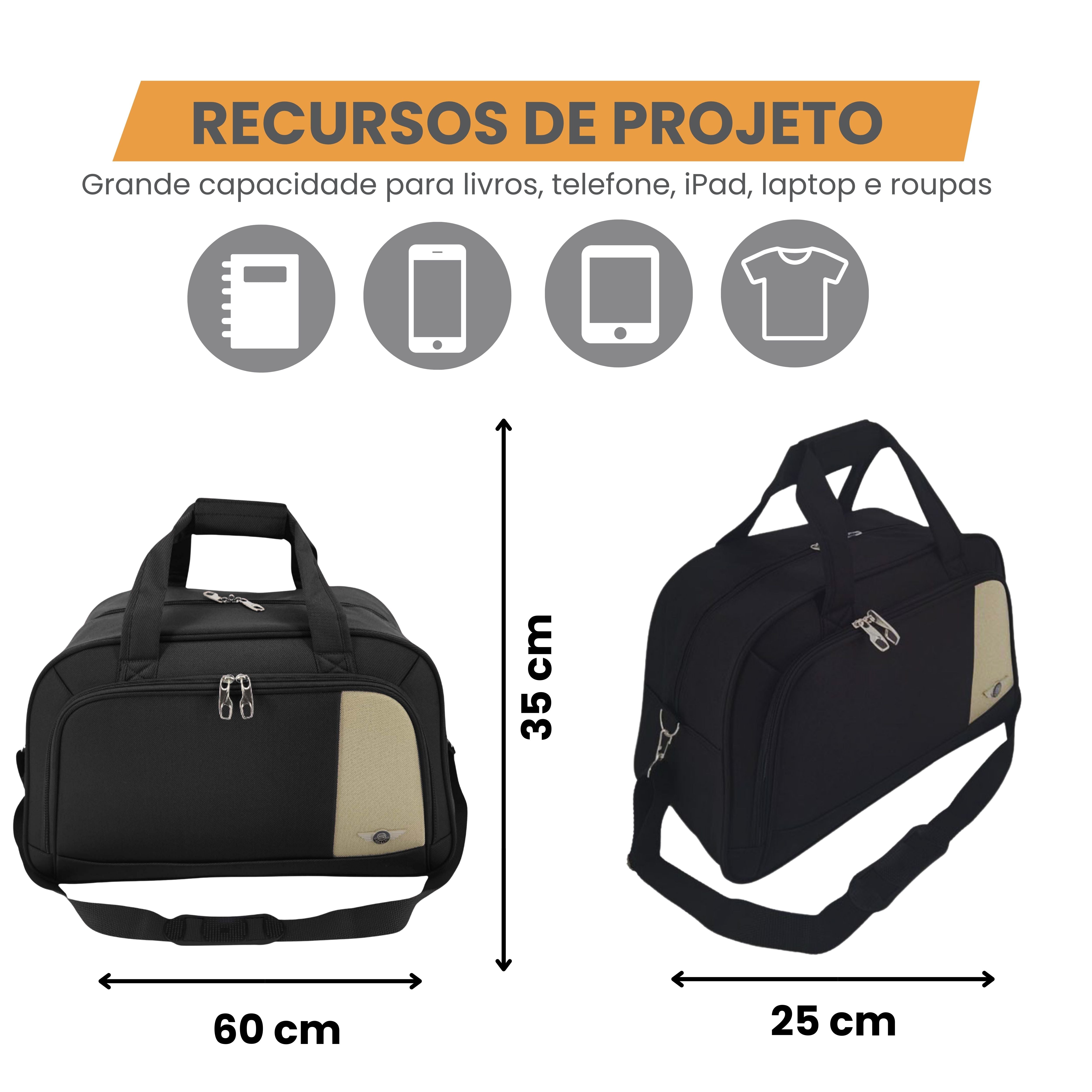 Sacola de Viagem Xangai Poliéster Santino G - SLS4G