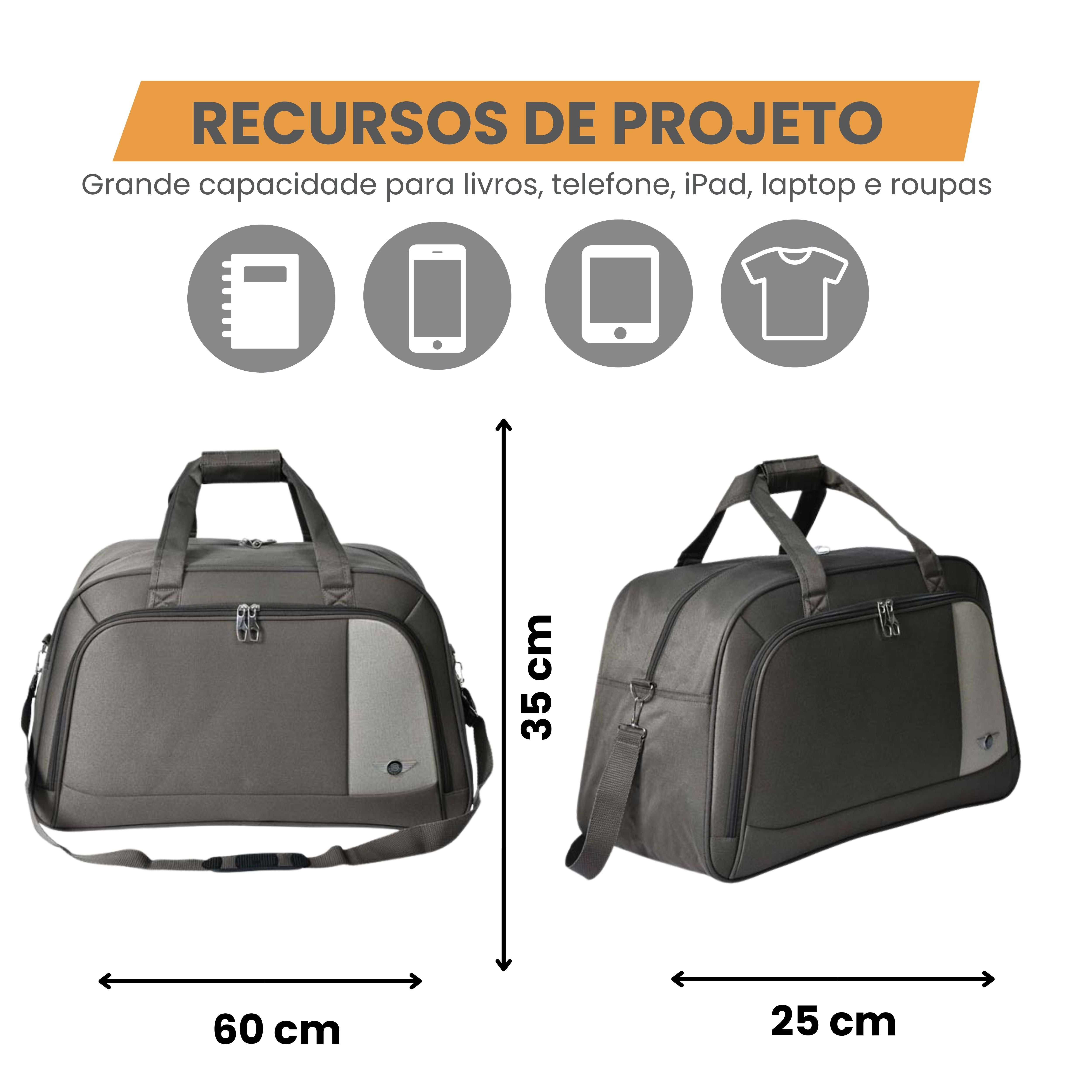 Sacola de Viagem Xangai Poliéster Santino G - SLS4G