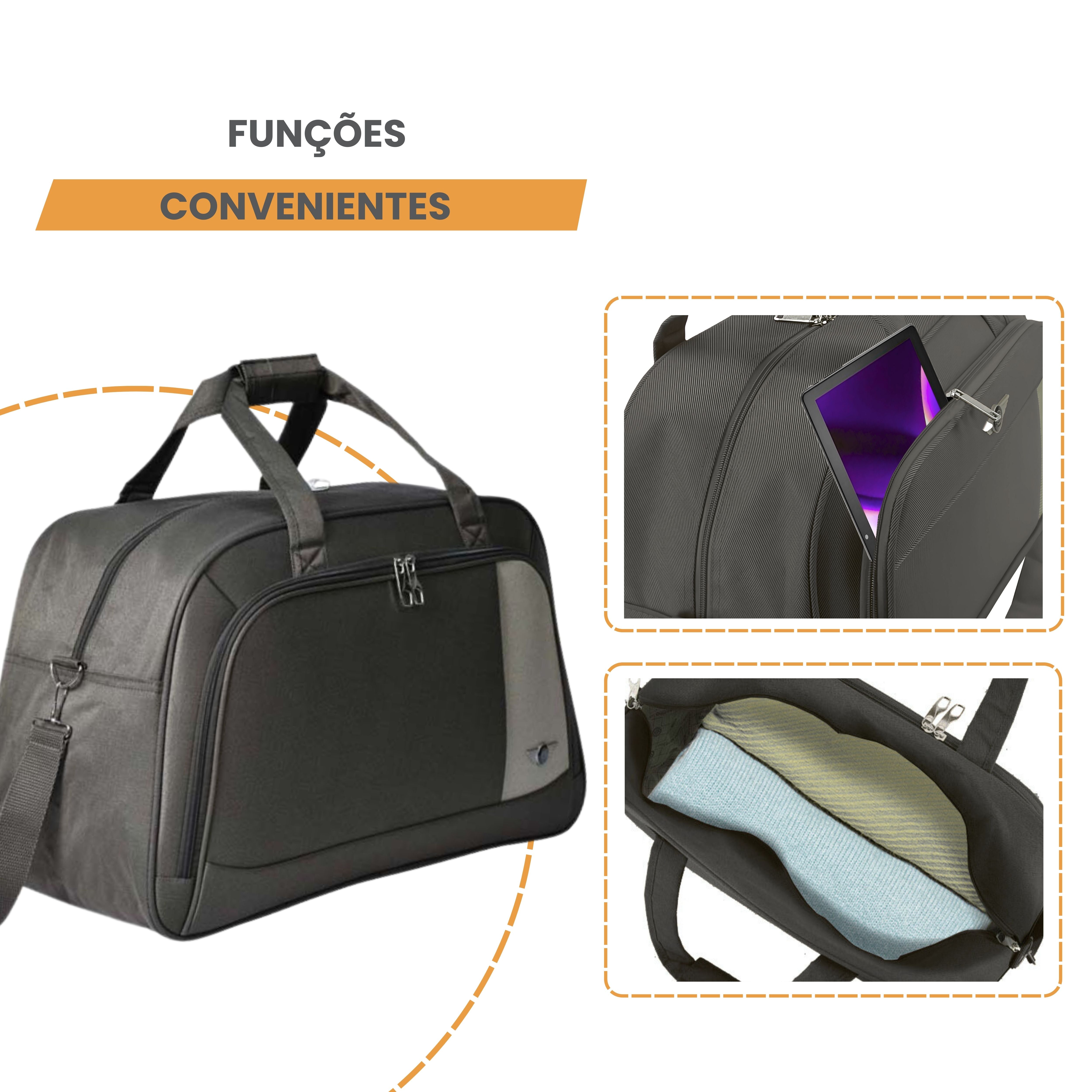 Sacola de Viagem Xangai Poliéster Santino G - SLS4G