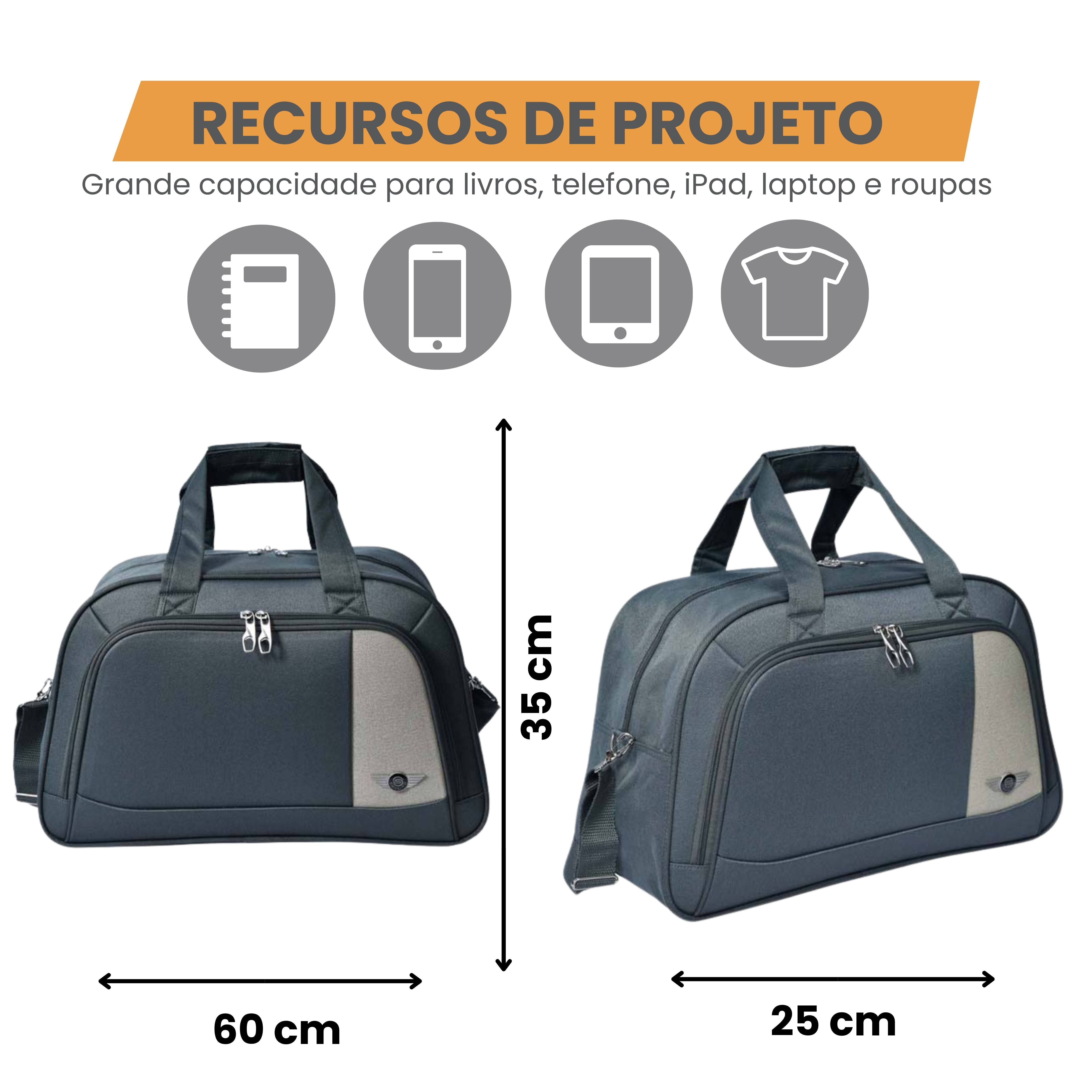 Sacola de Viagem Xangai Poliéster Santino G - SLS4G