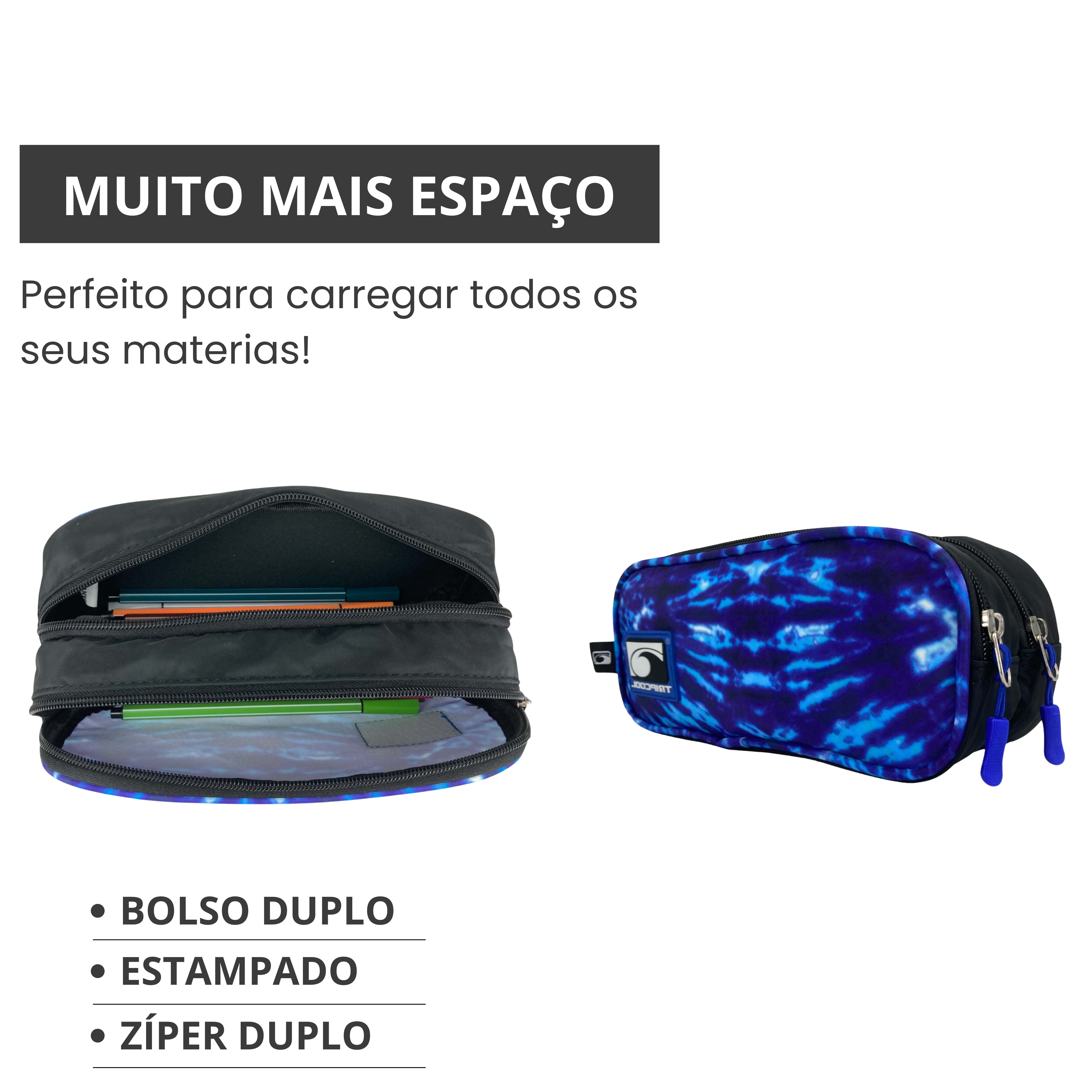 Estojo Juvenil Seven Mile Poliéster Tripcool TCE109U02
