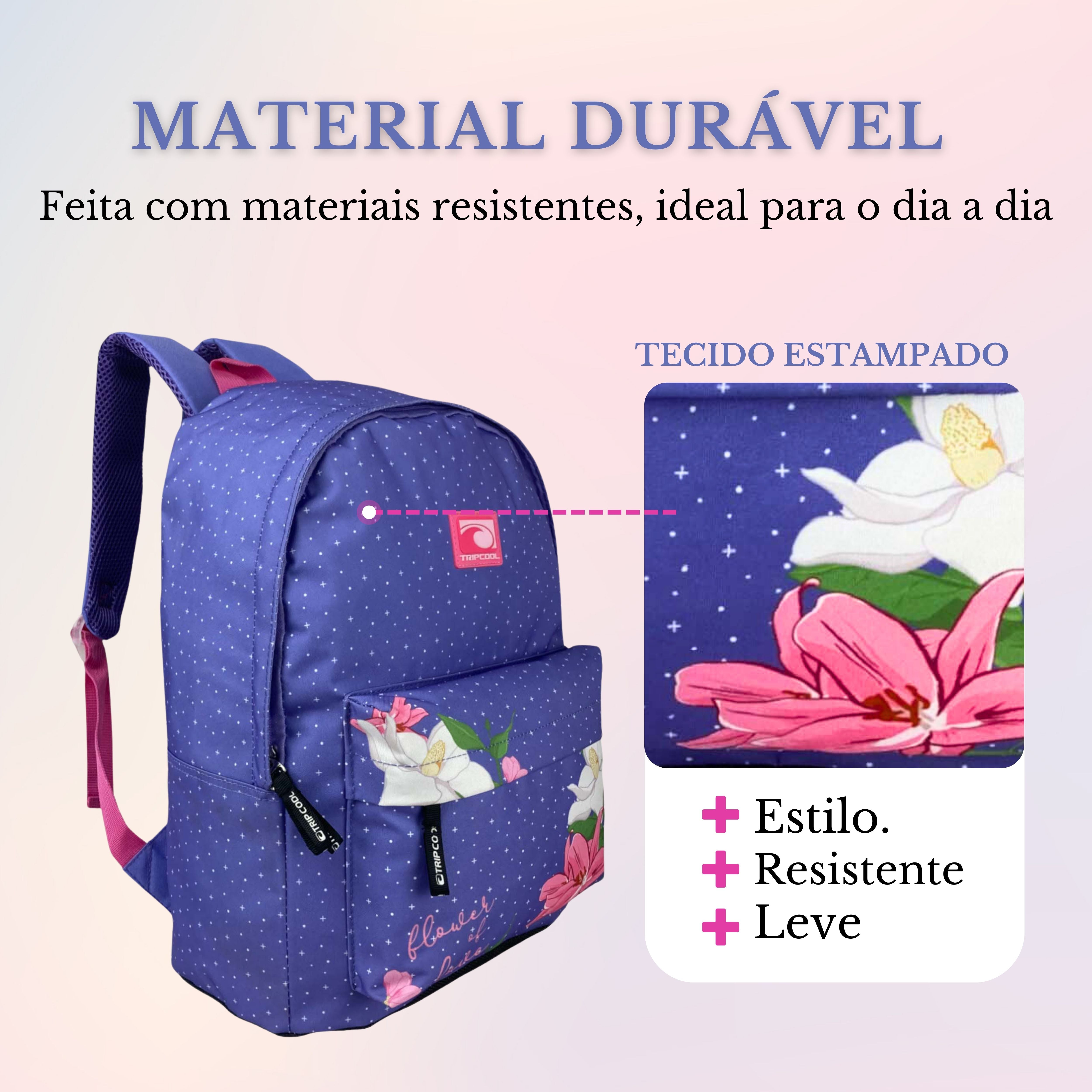 Mochila Juvenil Coronado Poliéster Tripcool TCM107U14