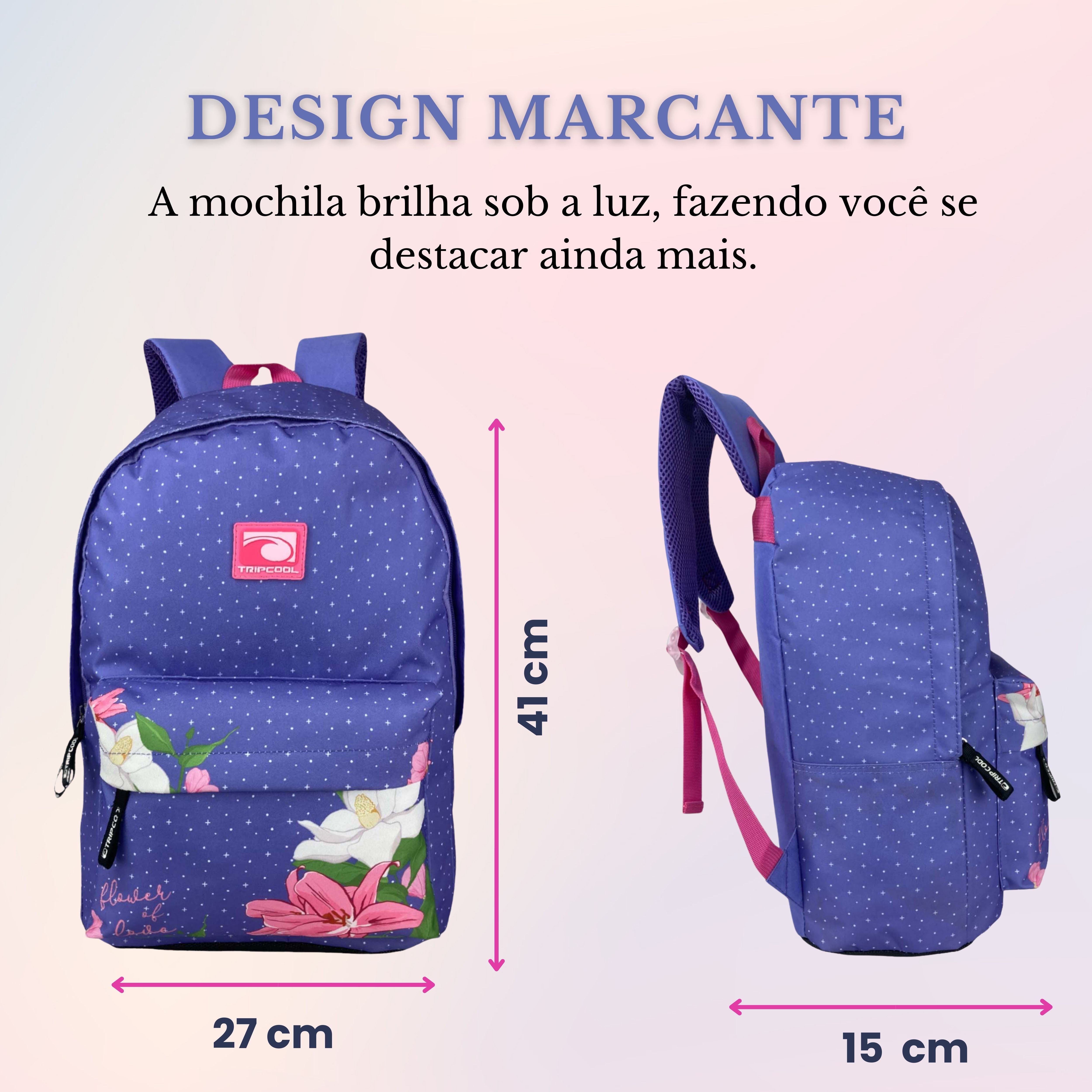 Mochila Juvenil Coronado Poliéster Tripcool TCM107U14