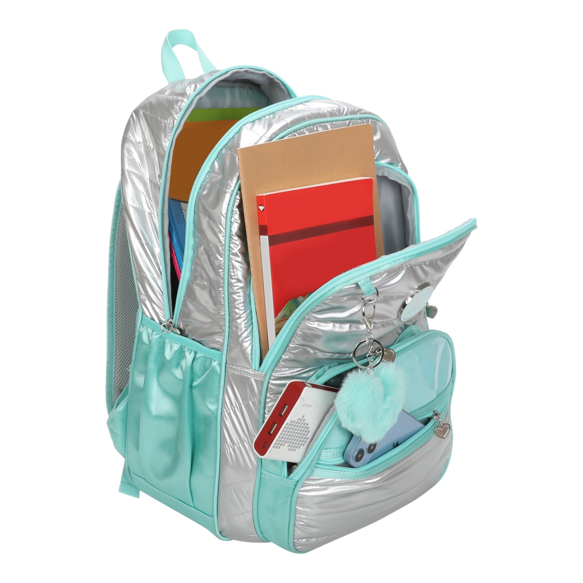 Mochila Sweet Girl Silver Wish by Santino Poliéster SAM233U Azul turquesa