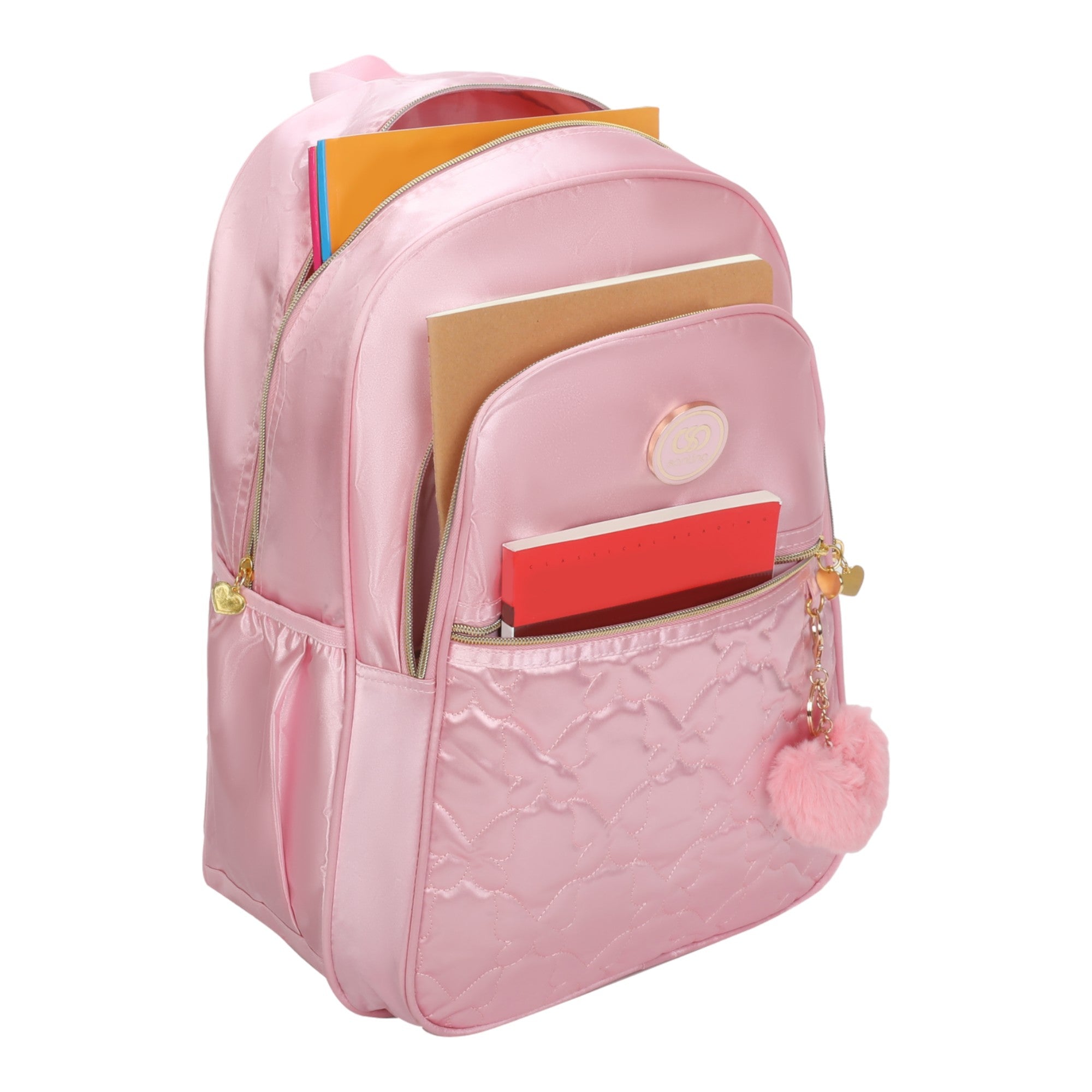 Mochila Sweet Girl Butterfly by Santino Poliéster SAM230U Rosa