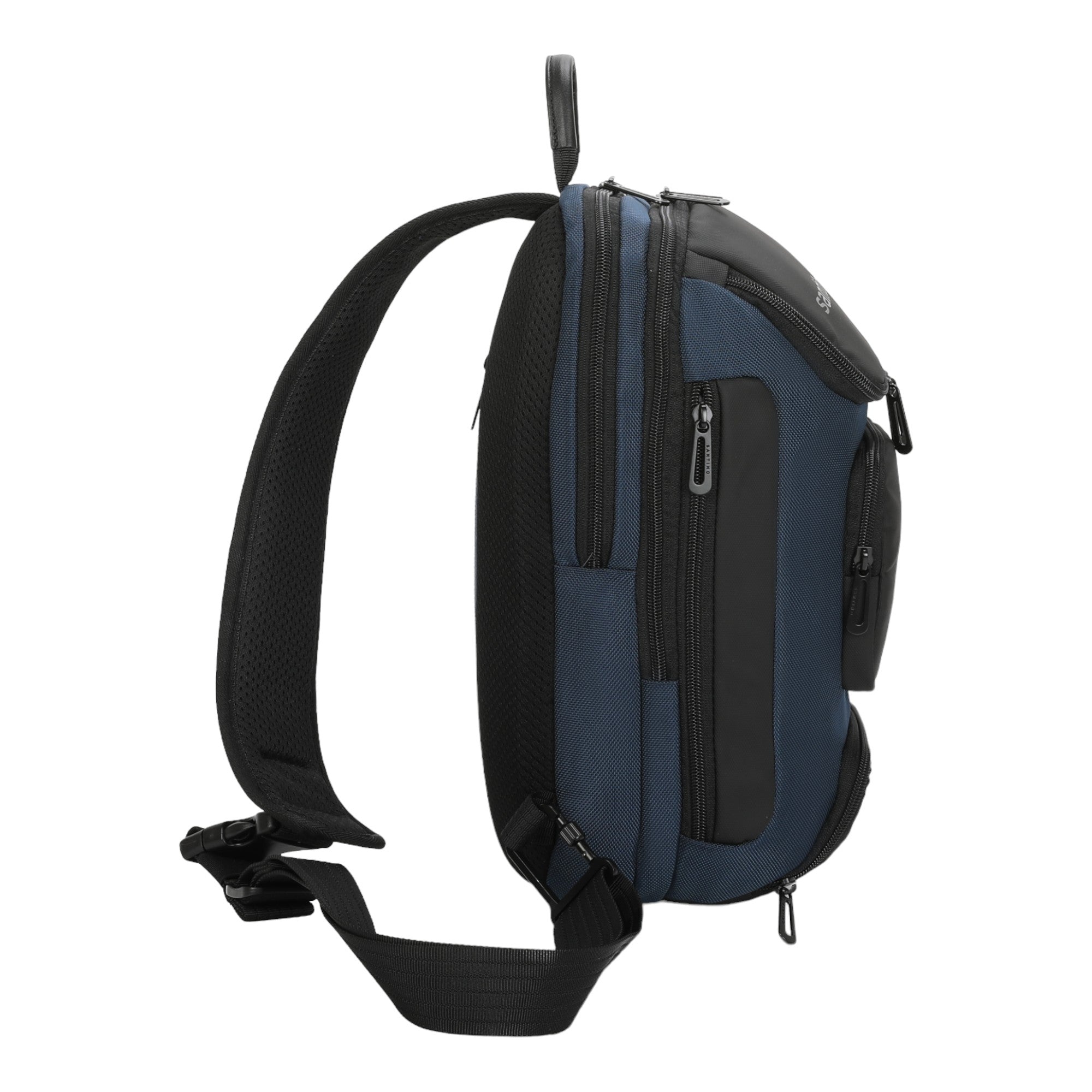 Mochila Transversal Quinn by Santino Oxford Azul M SAN275U