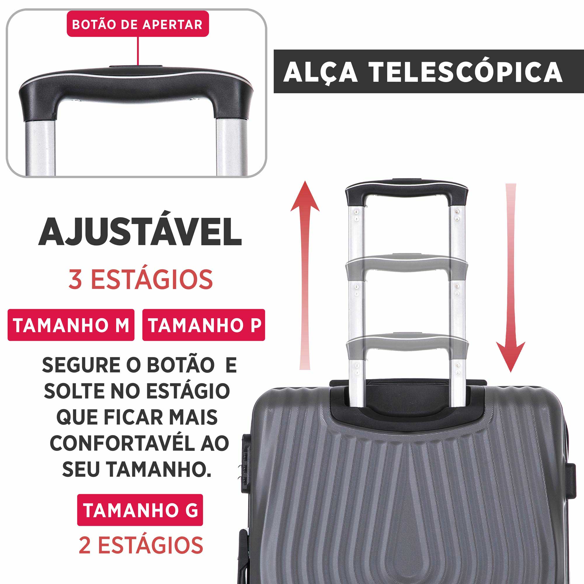 Mala de Viagem Berlim Rígida 360° Santino