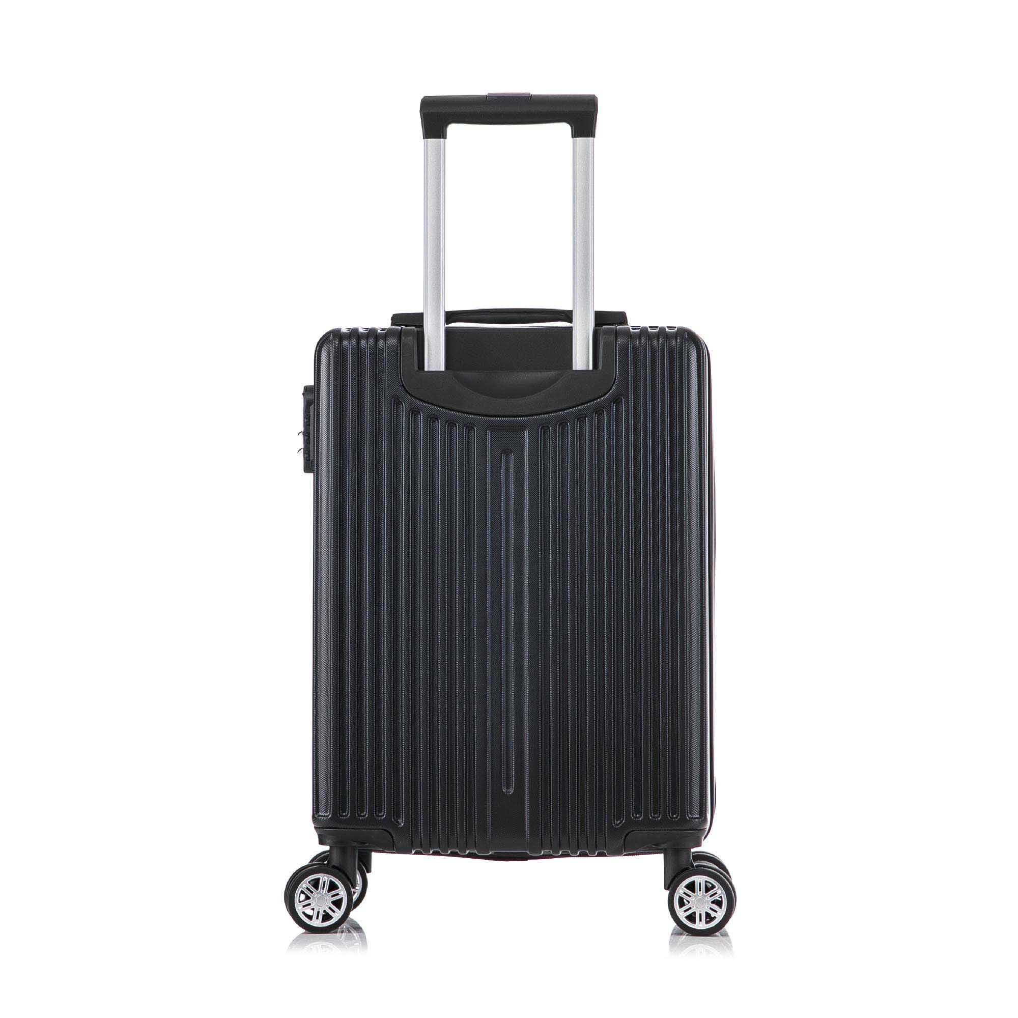 Santino AMZV204P Dublin Rigid Carry-On Suitcase with 4 Double Wheels