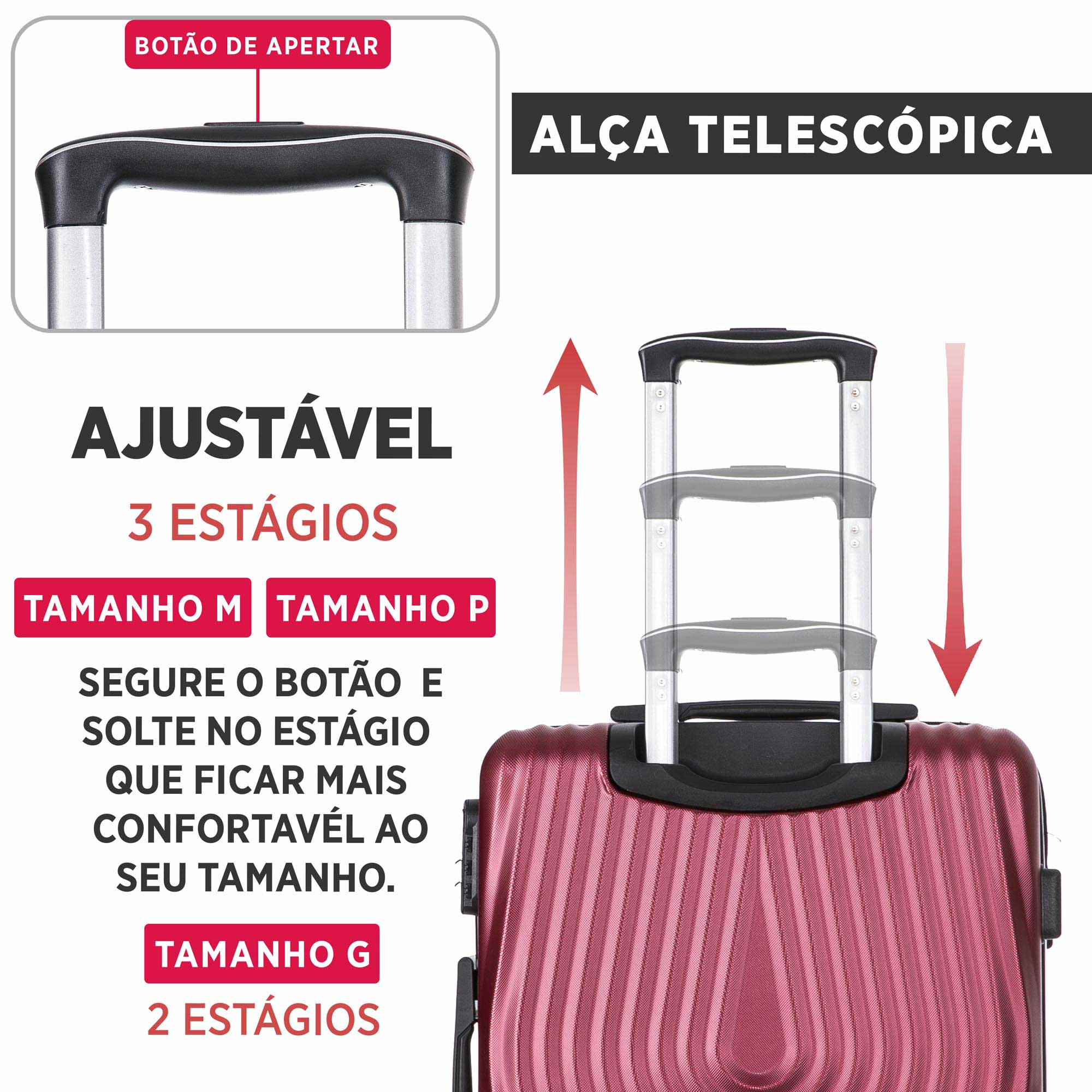 Mala de Viagem Berlim Rígida 360° Santino