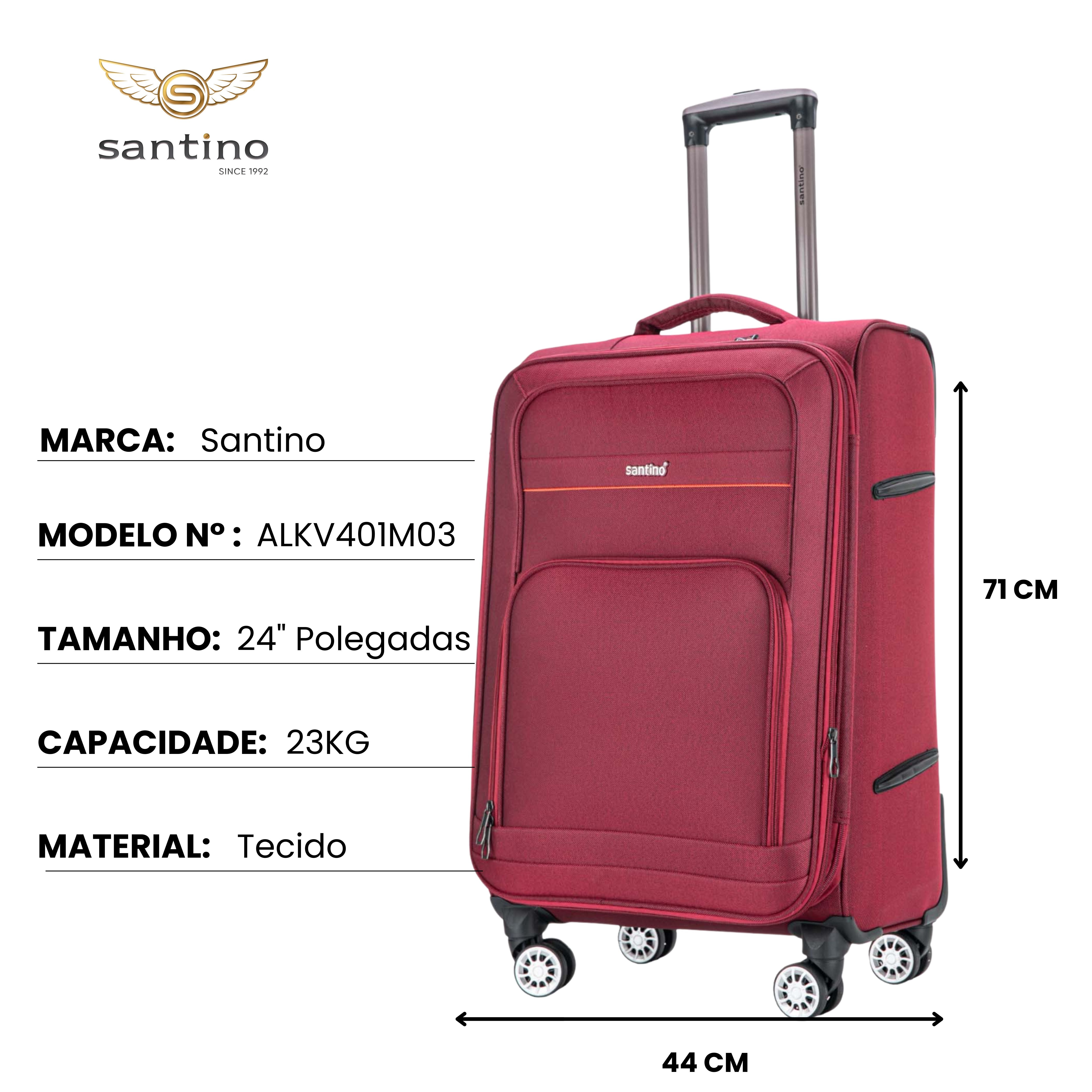 Mala de Viagem Hanói Super Leve Santino M - ALKV401M