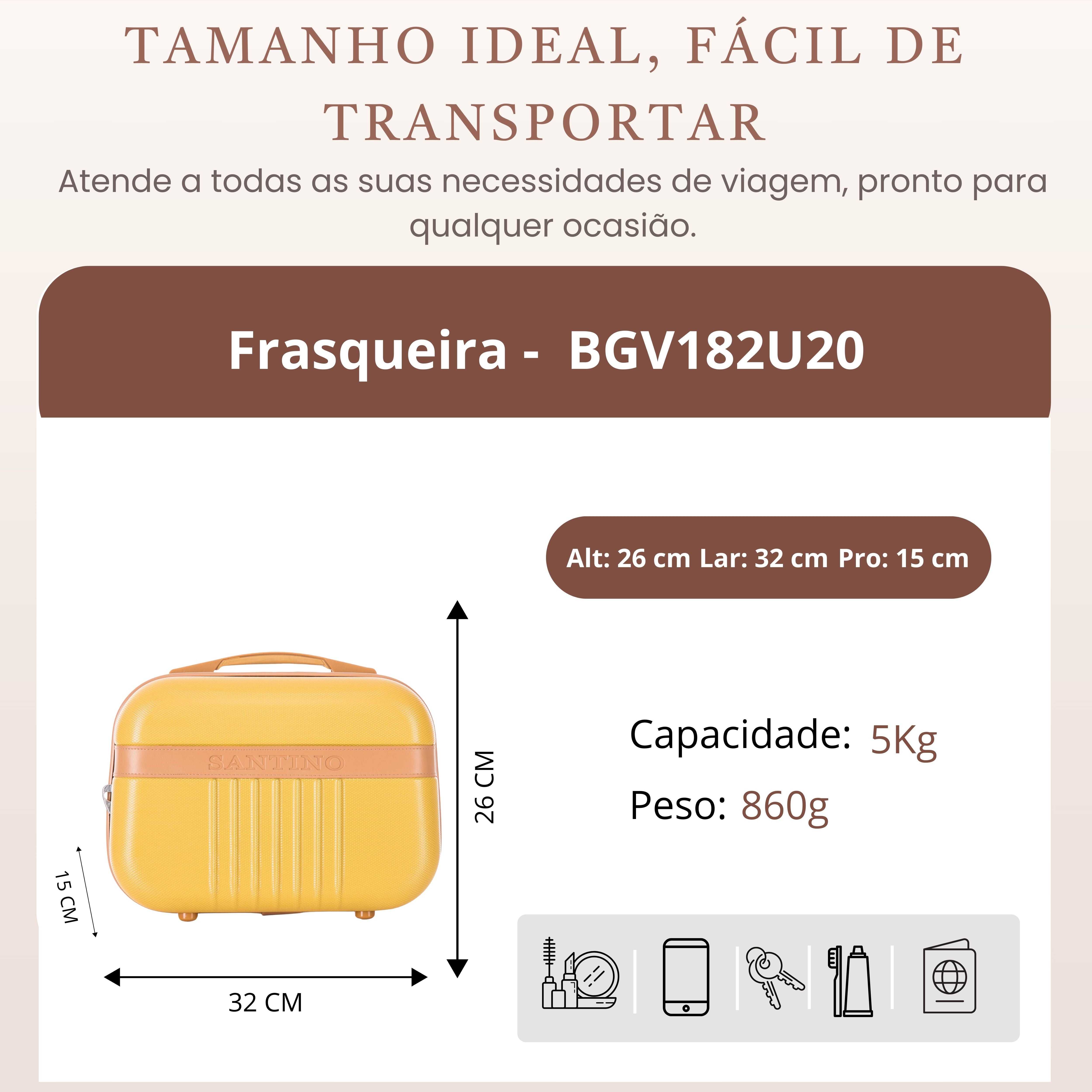 Frasqueira Athena Rígida Santino - BGF182U