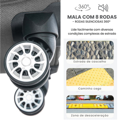 Mala de Viagem Little Havana Super Leve 360° Santino G - ALKV501G