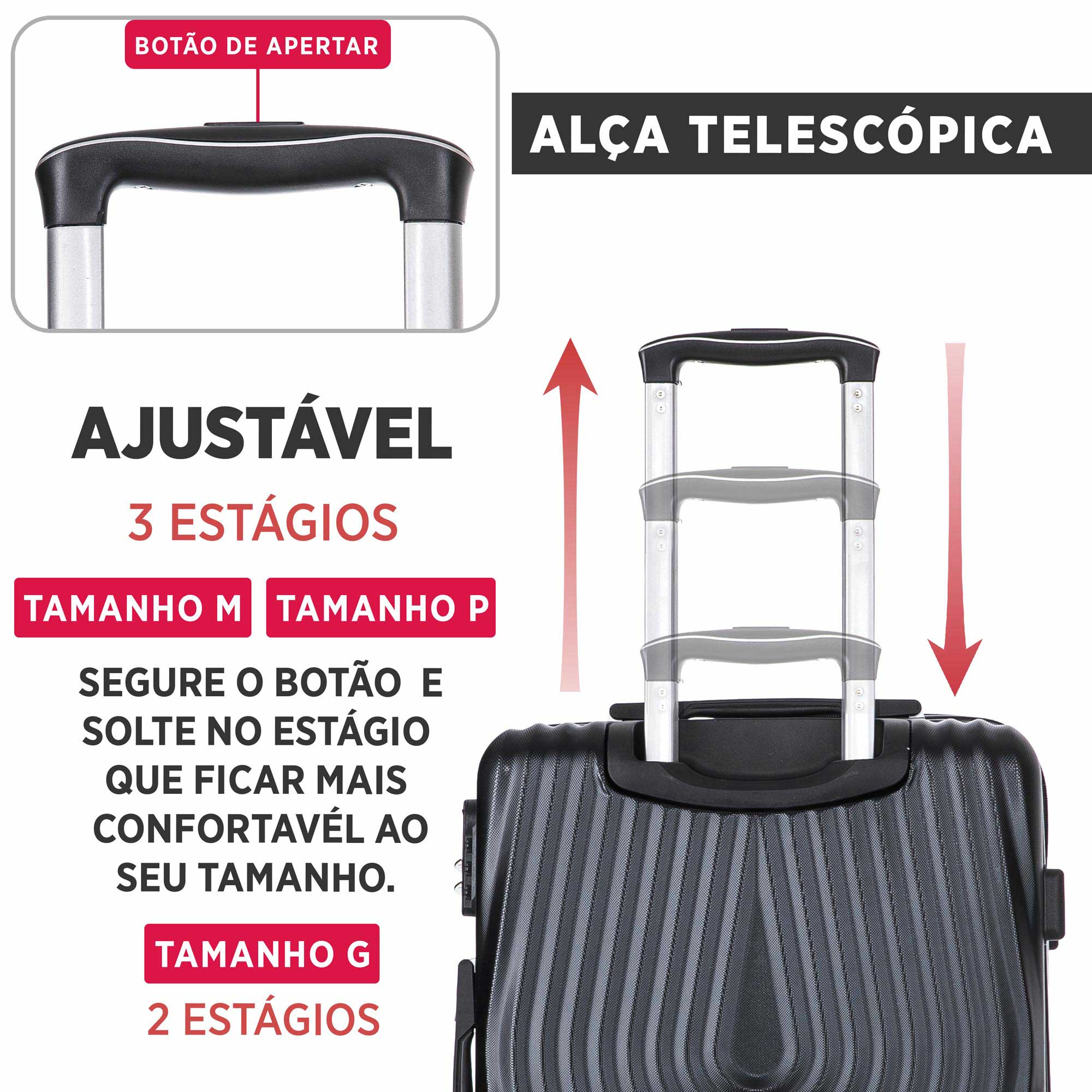 Mala de Viagem Berlim Rígida 360° Santino