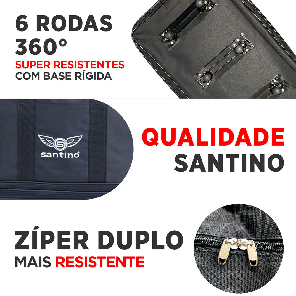 Sacola de Viagem Olinda Poliéster 6 Rodas Santino G ORS191U
